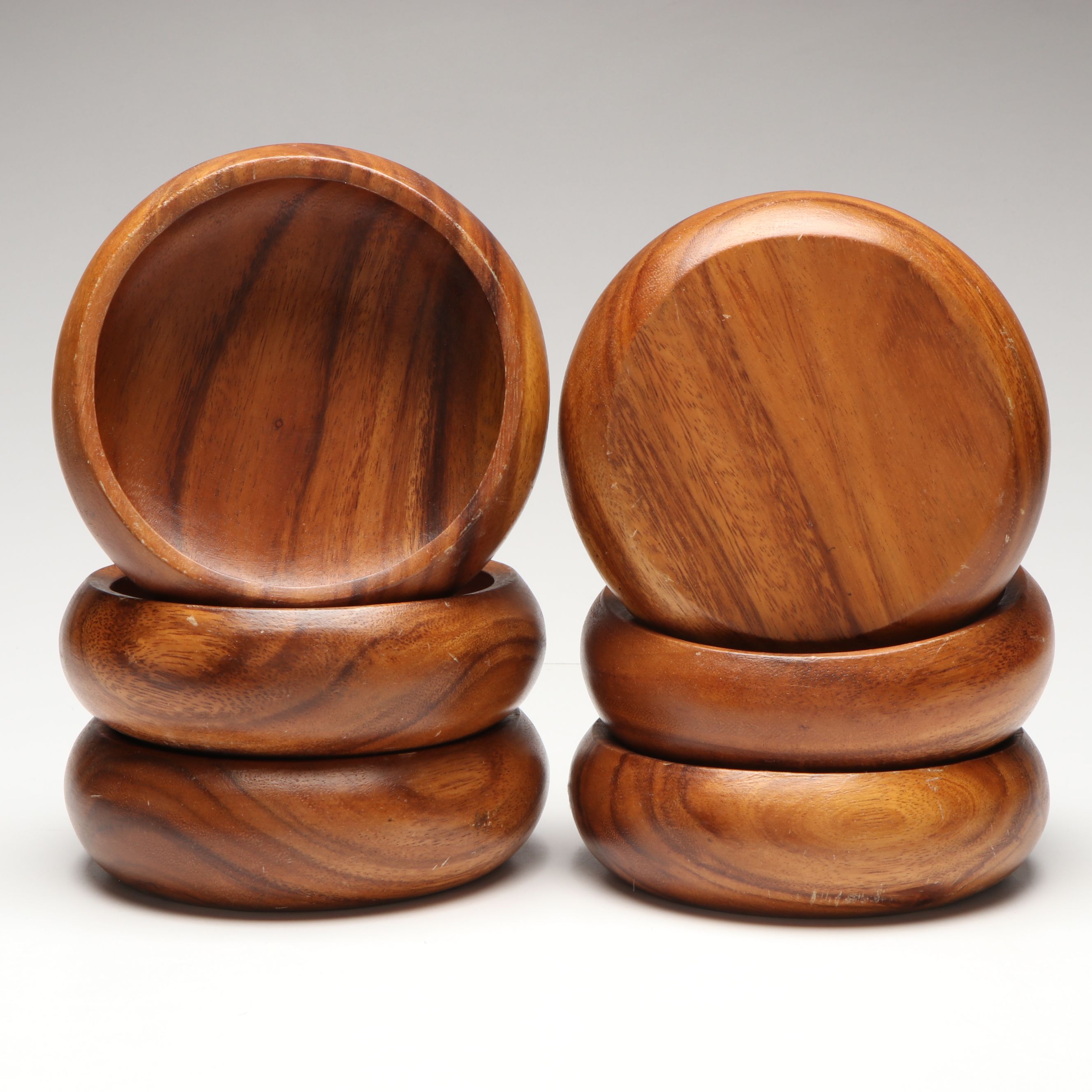 Mid Century Modern Style Wood Bowls and Trays