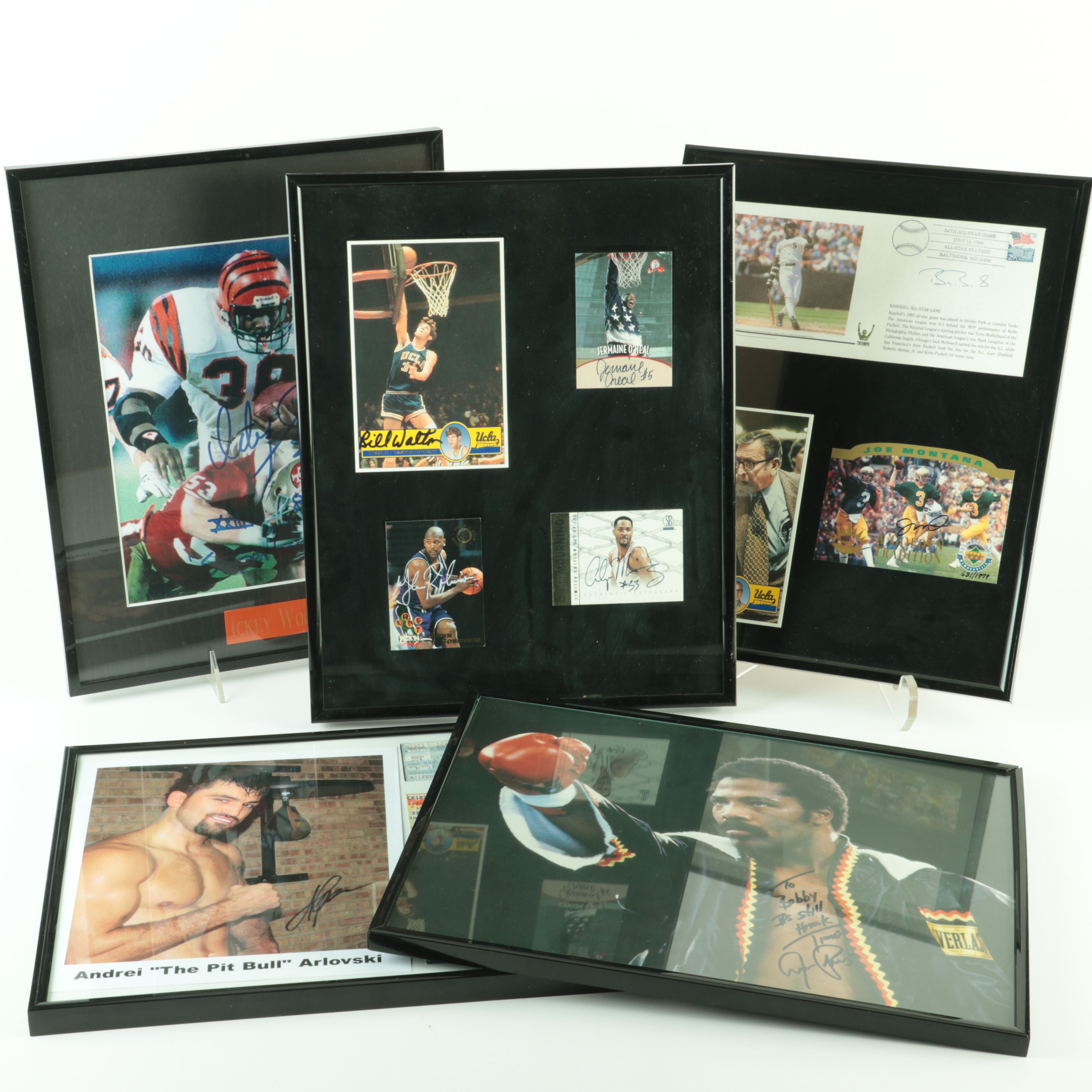 Ten Signatures of Sports Stars, Including Barry Bonds, John Wooden, Joe Montana