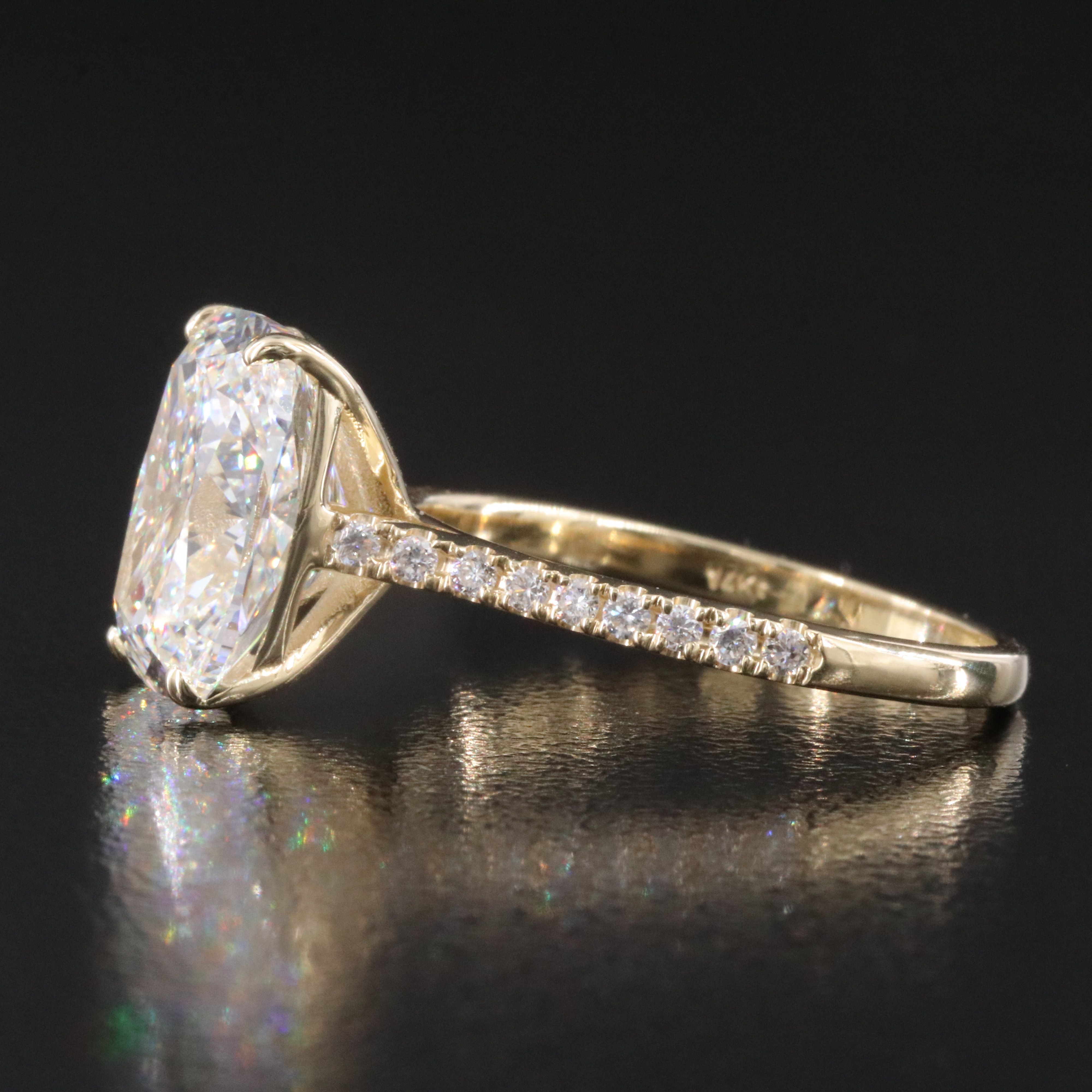14K 5.23 CTW Lab Grown Diamond Ring with IGI Report