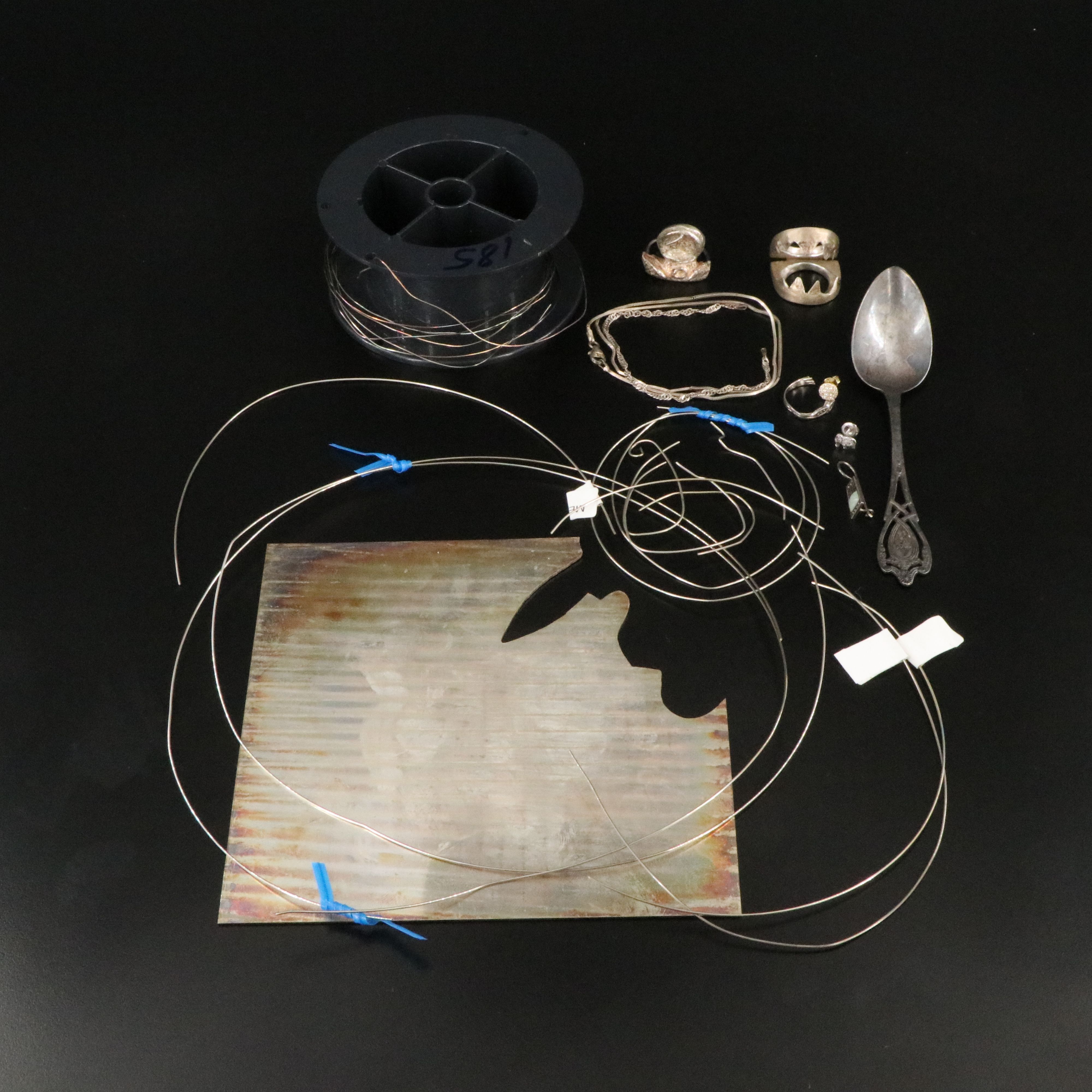 Sterling Scrap and Jewelry Making Supplies Including Fine Silver