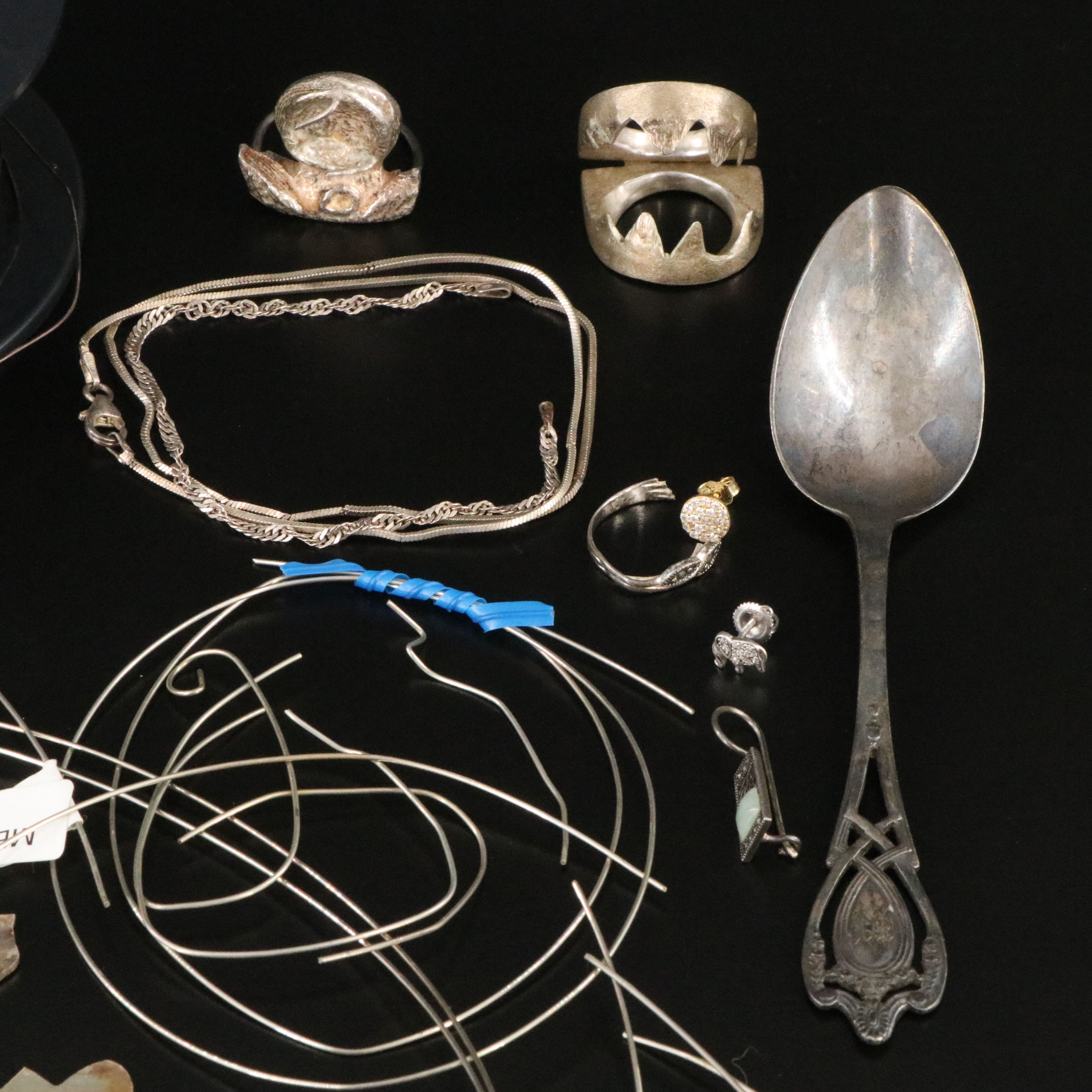 Sterling Scrap and Jewelry Making Supplies Including Fine Silver