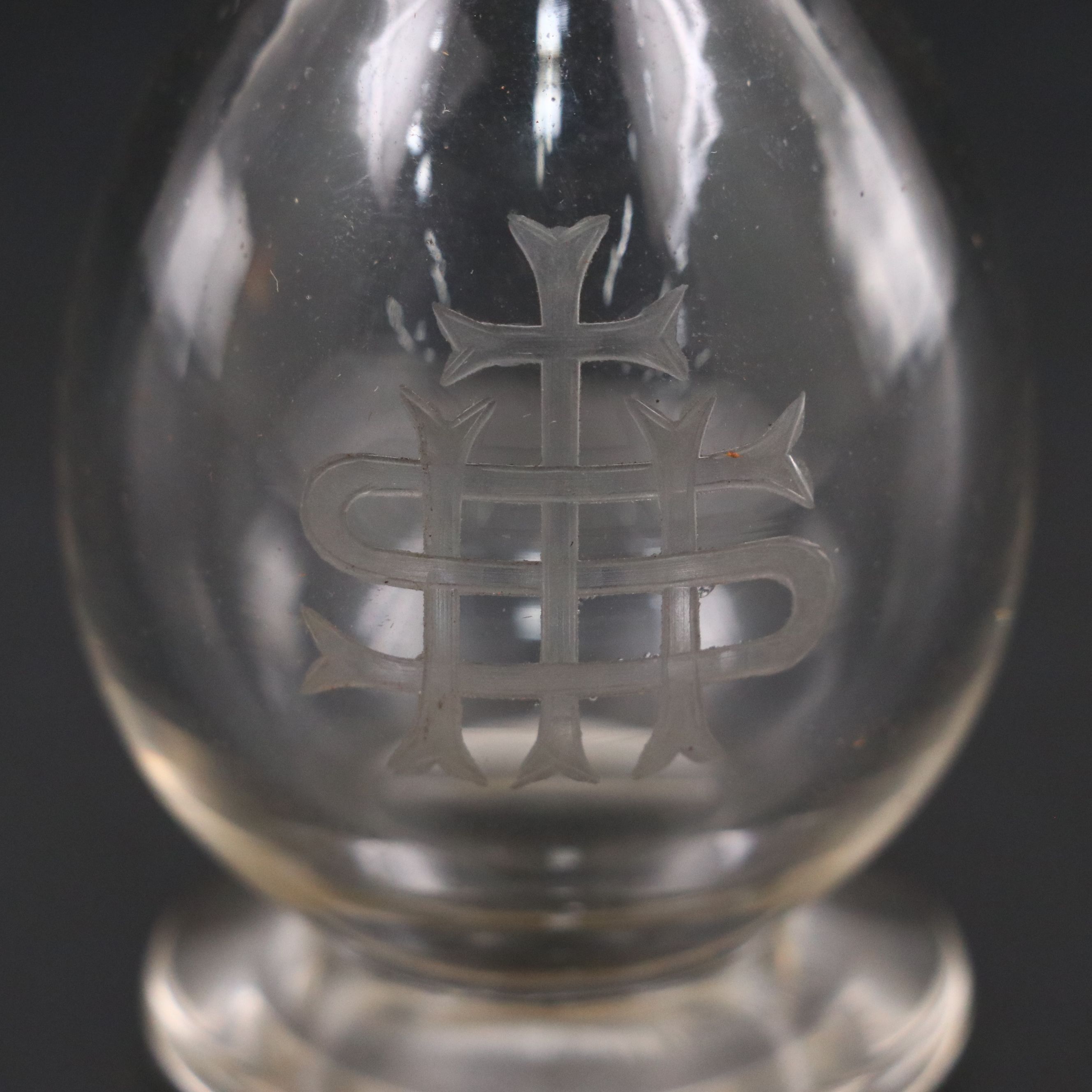 Gorham Sterling and Glass Communion Cruet with Box, 1895