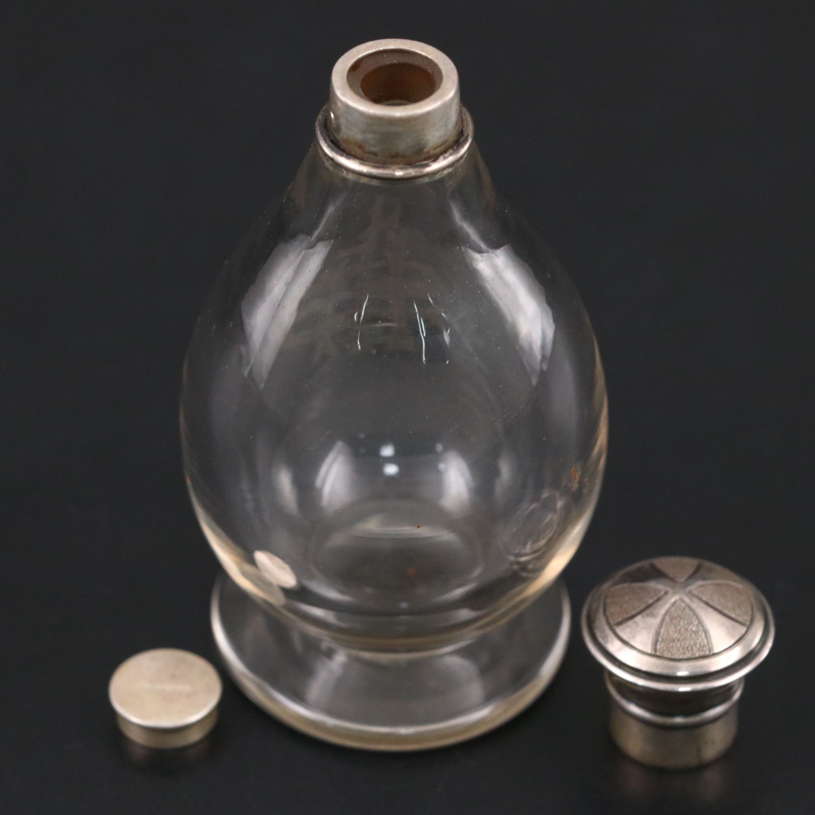 Gorham Sterling and Glass Communion Cruet with Box, 1895