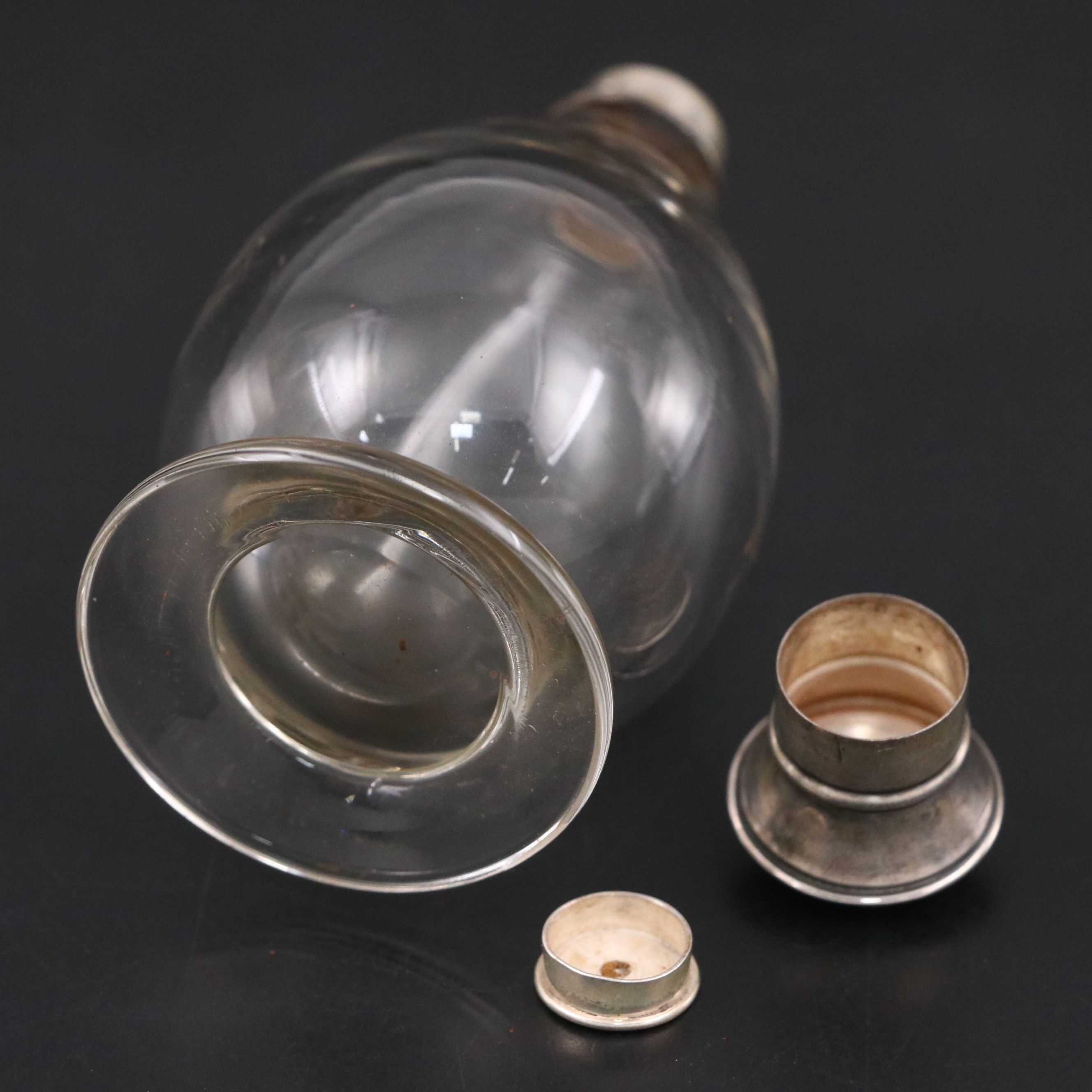 Gorham Sterling and Glass Communion Cruet with Box, 1895