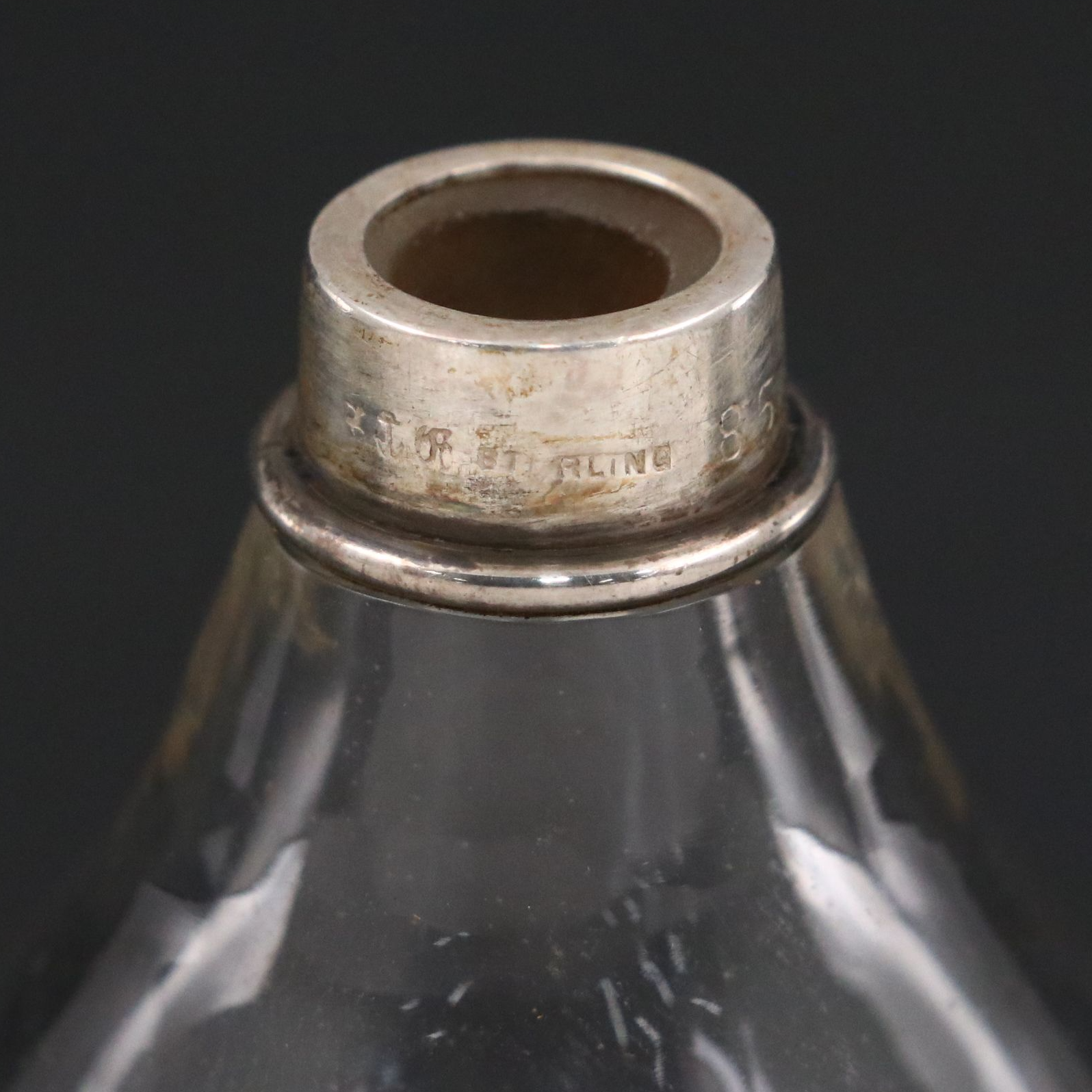 Gorham Sterling and Glass Communion Cruet with Box, 1895