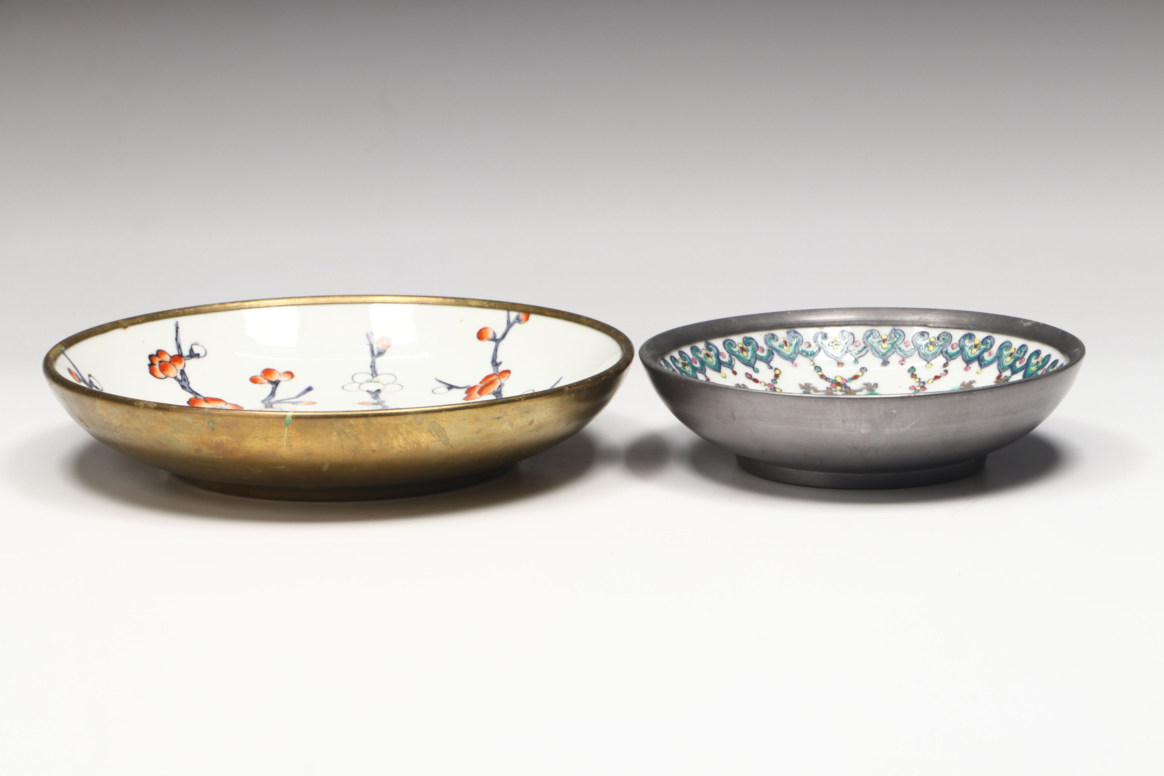 Nora Fenton Design and Other Metal-Rimmed Porcelain Bowls
