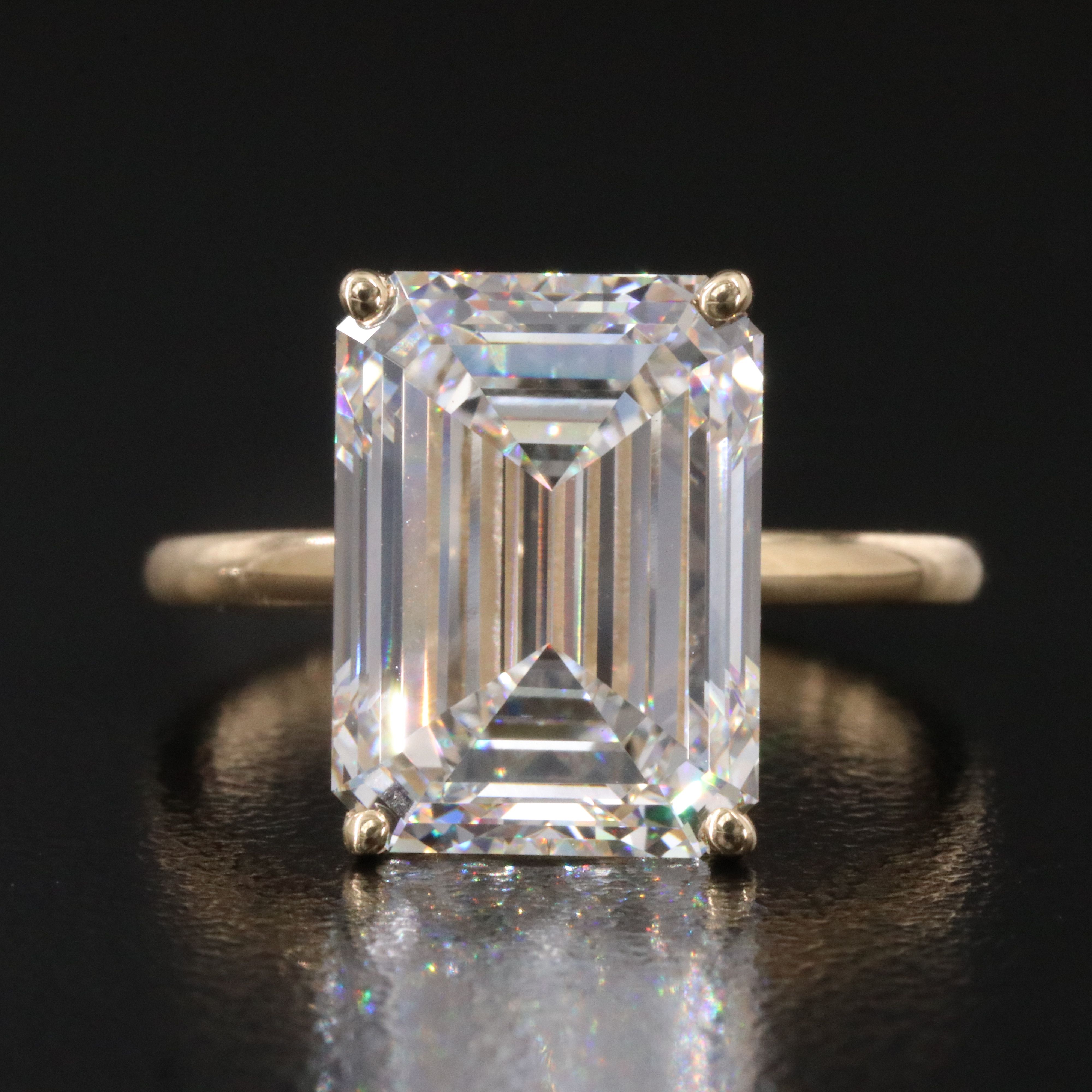 18K 7.21 CT Lab Grown Diamond Ring with IGI Report