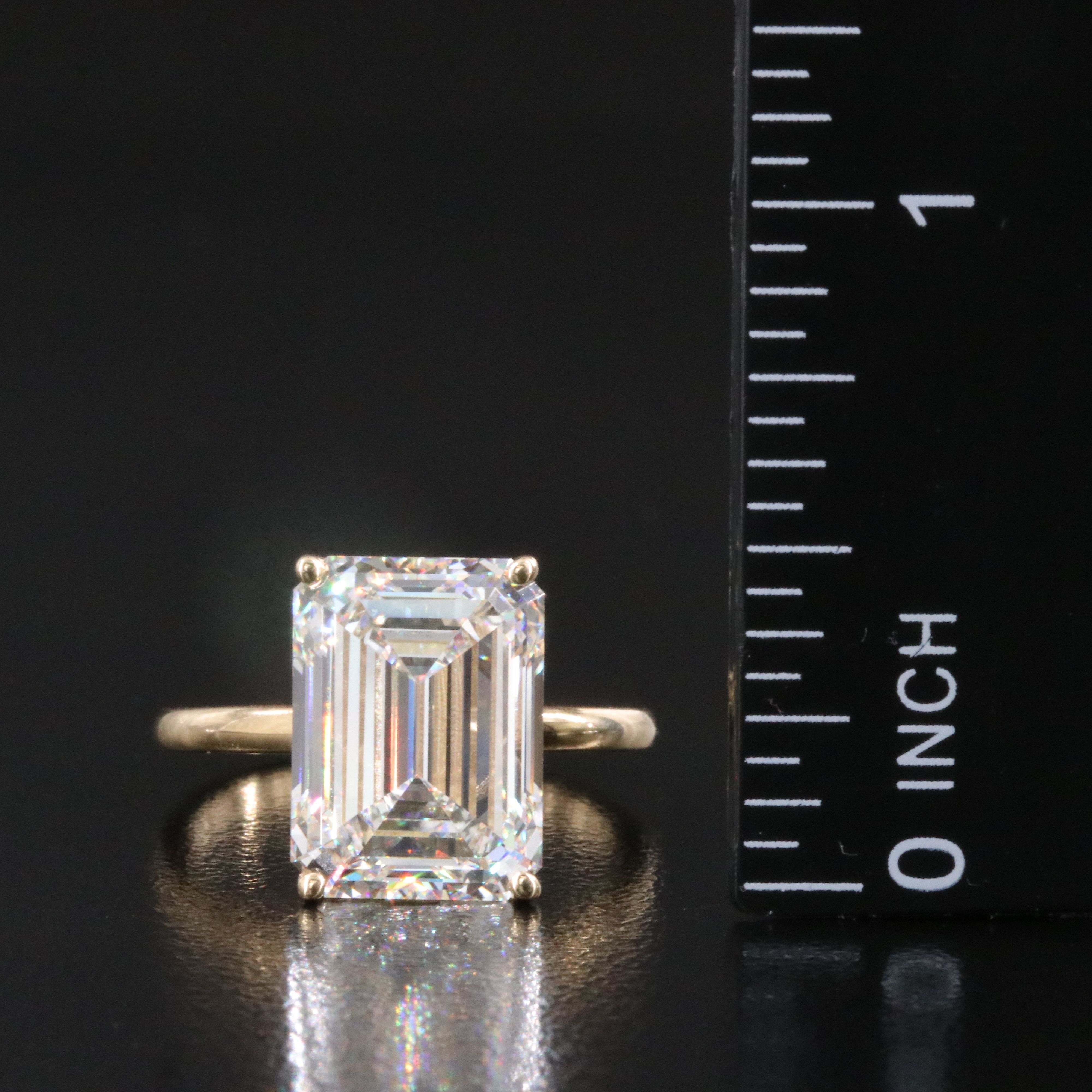 18K 7.21 CT Lab Grown Diamond Ring with IGI Report