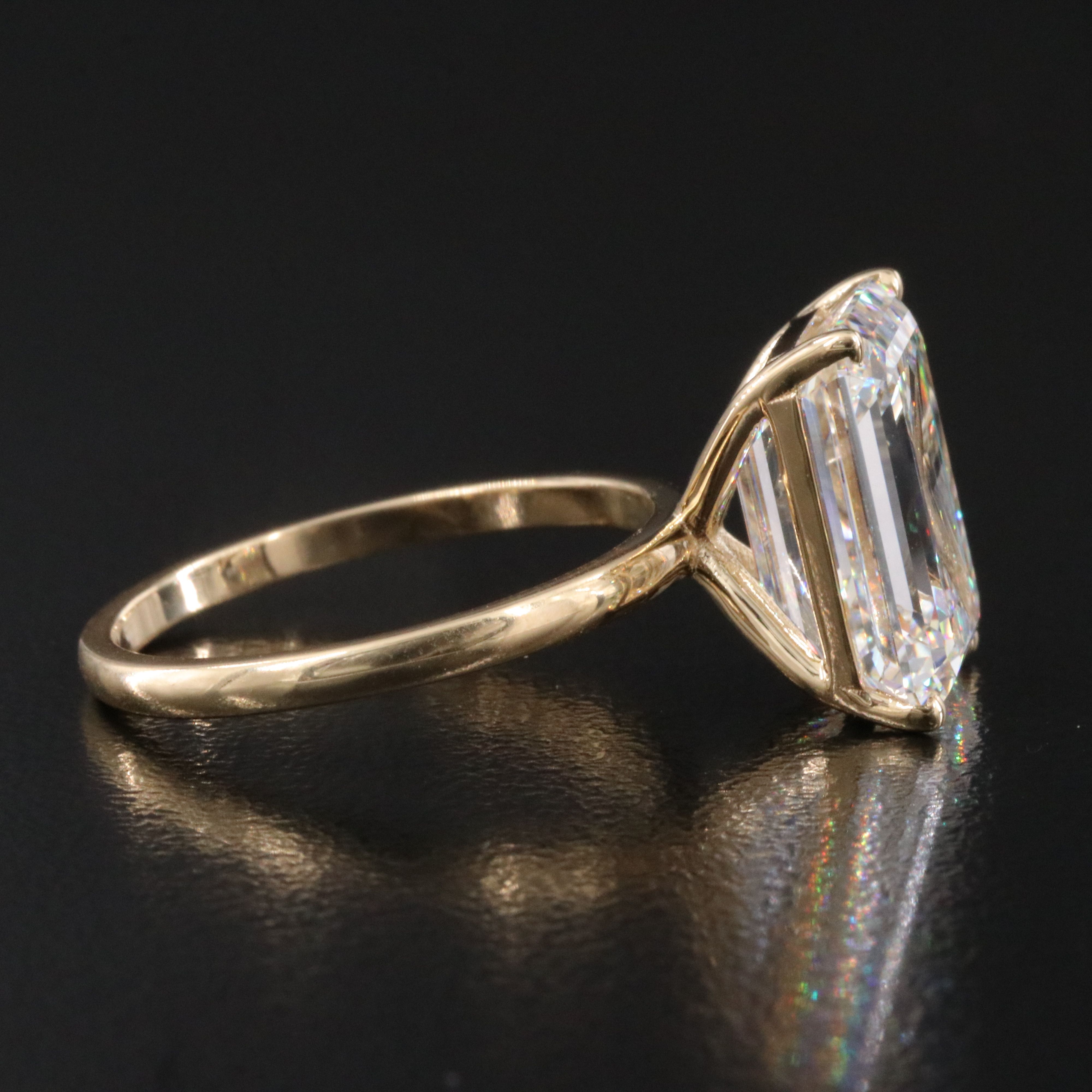 18K 7.21 CT Lab Grown Diamond Ring with IGI Report