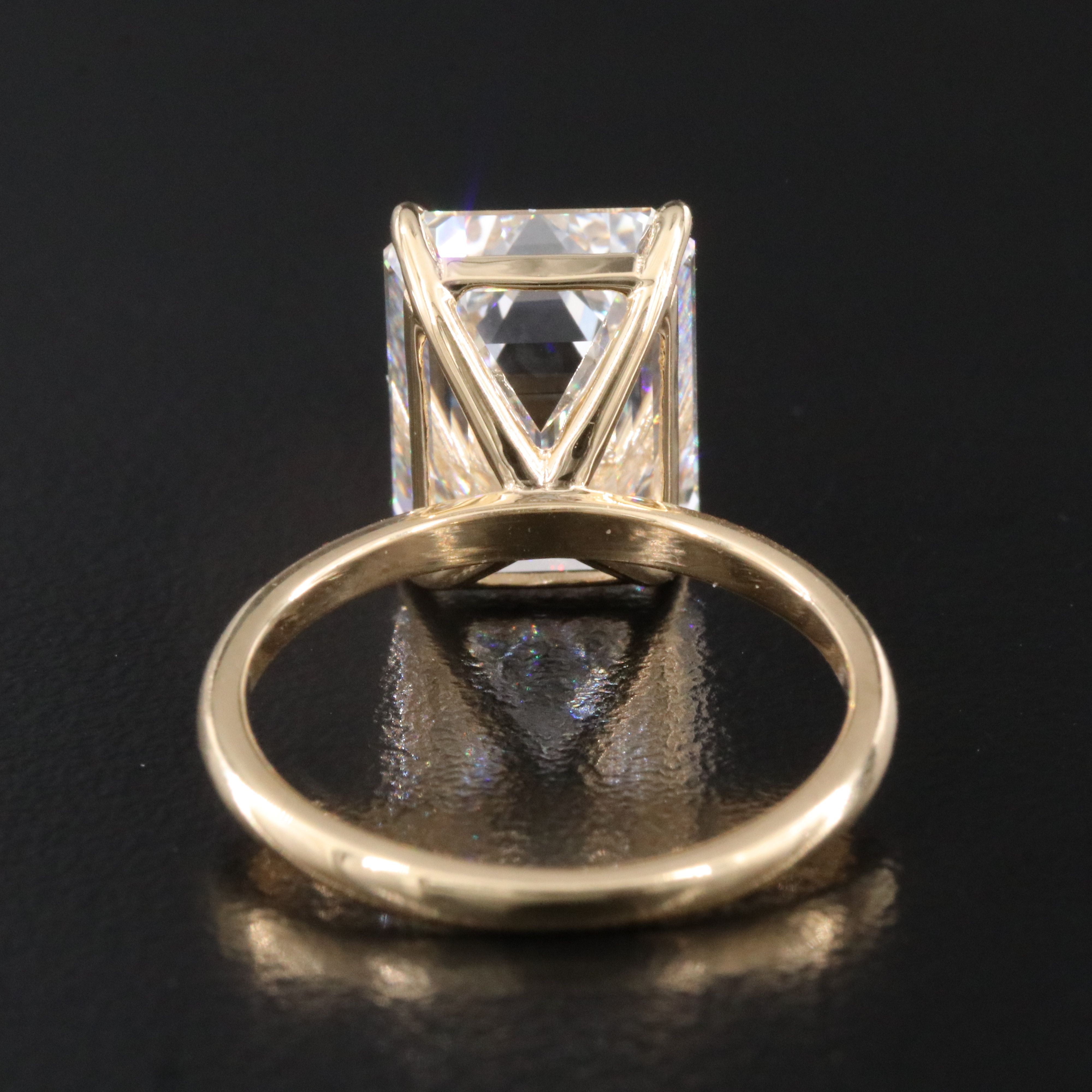 18K 7.21 CT Lab Grown Diamond Ring with IGI Report