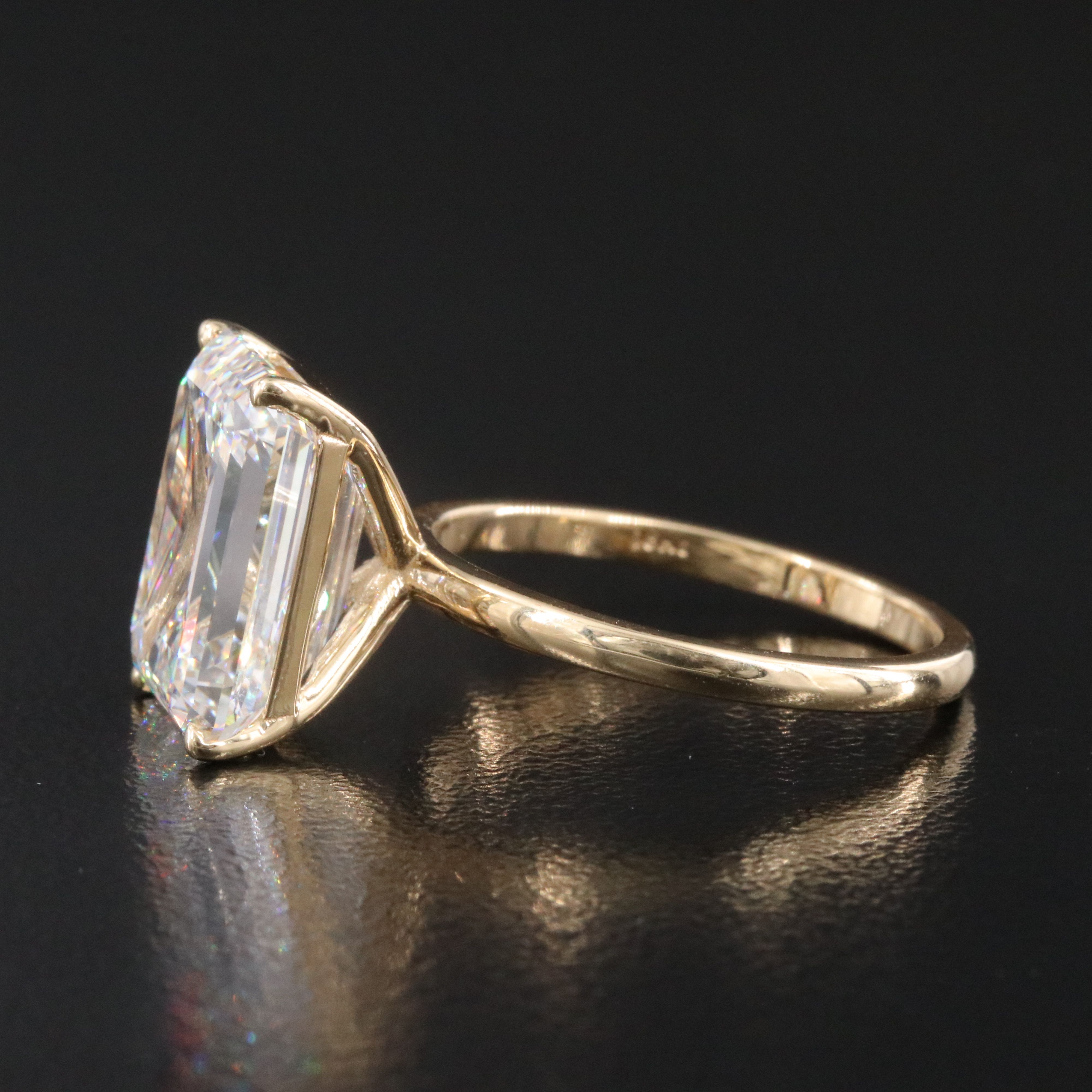 18K 7.21 CT Lab Grown Diamond Ring with IGI Report