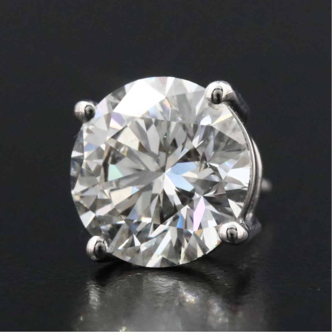 Platinum 6.12 CTW Lab Grown Diamond Stud Earrings with IGI Reports