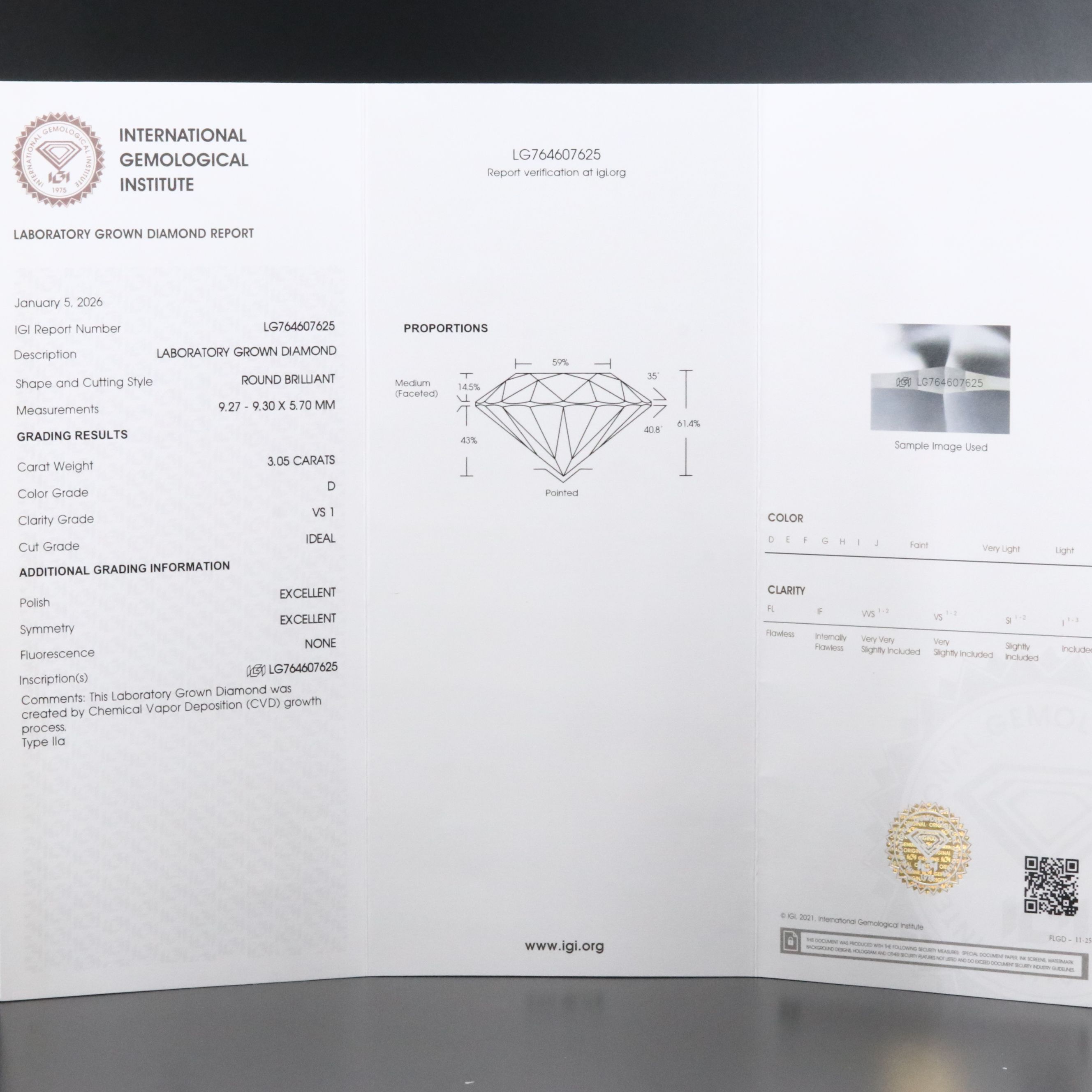 Platinum 6.12 CTW Lab Grown Diamond Stud Earrings with IGI Reports