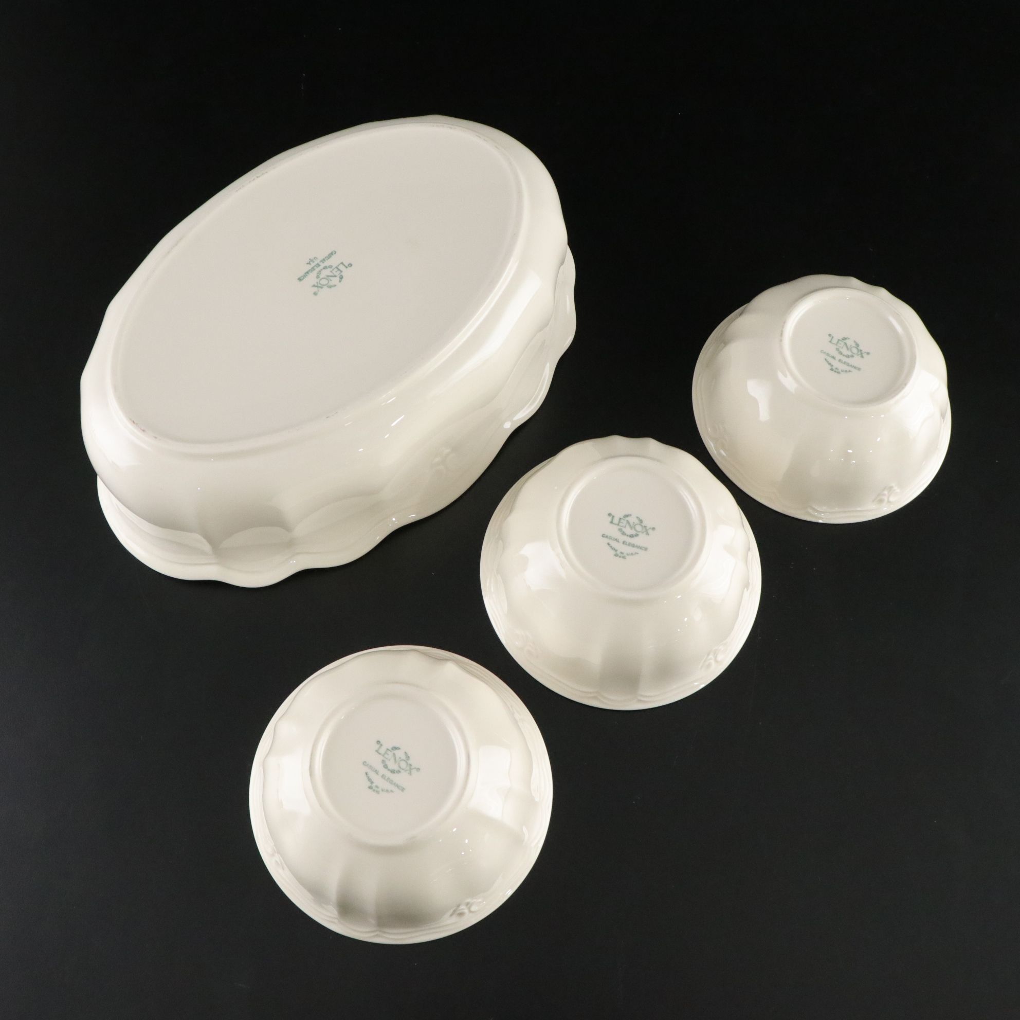 Lenox "Casual Elegance" Porcelain Dinnerware Set with Serving Platters