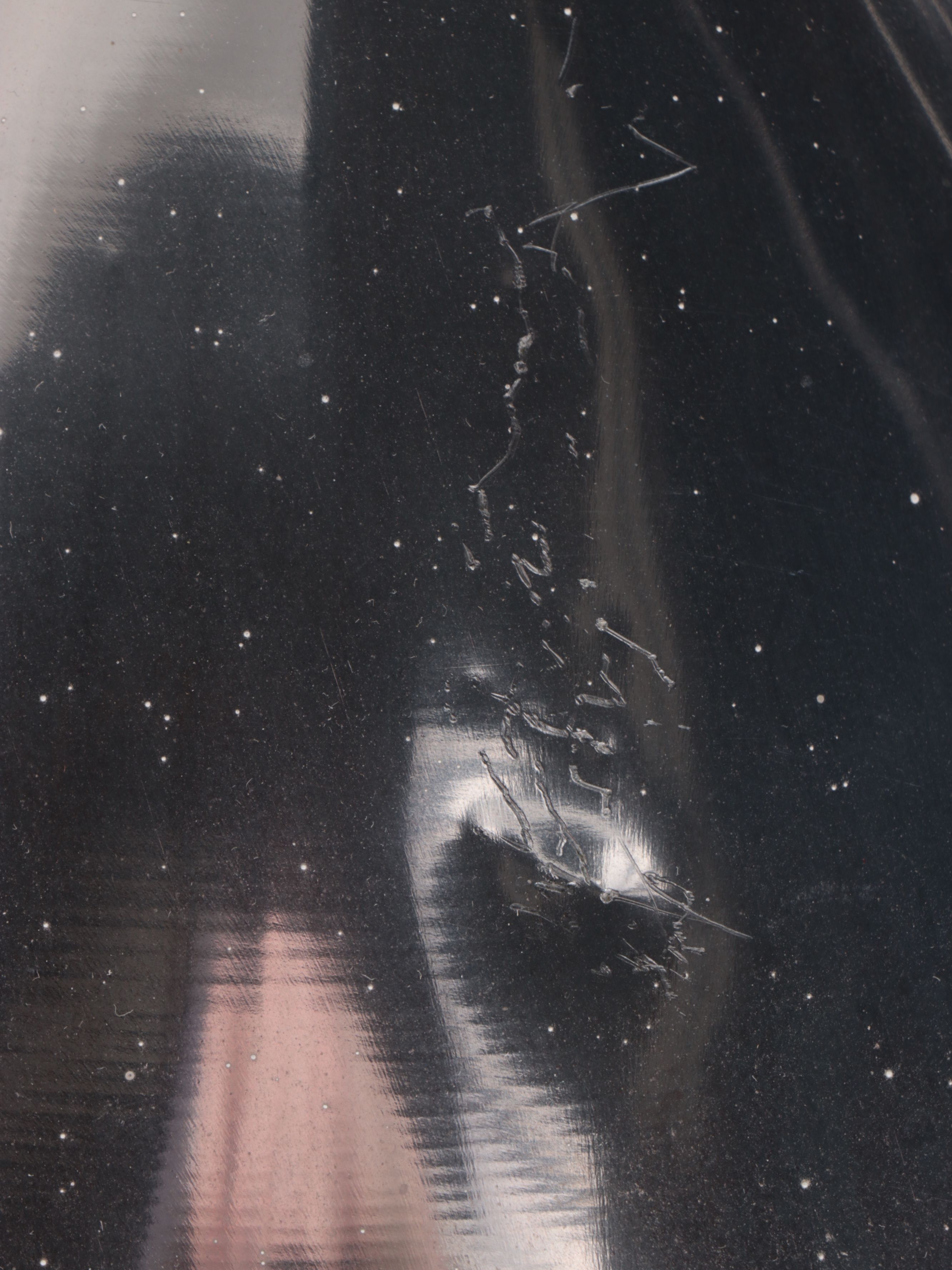 Memphis Style Polished Steel and Iron Table Lamp