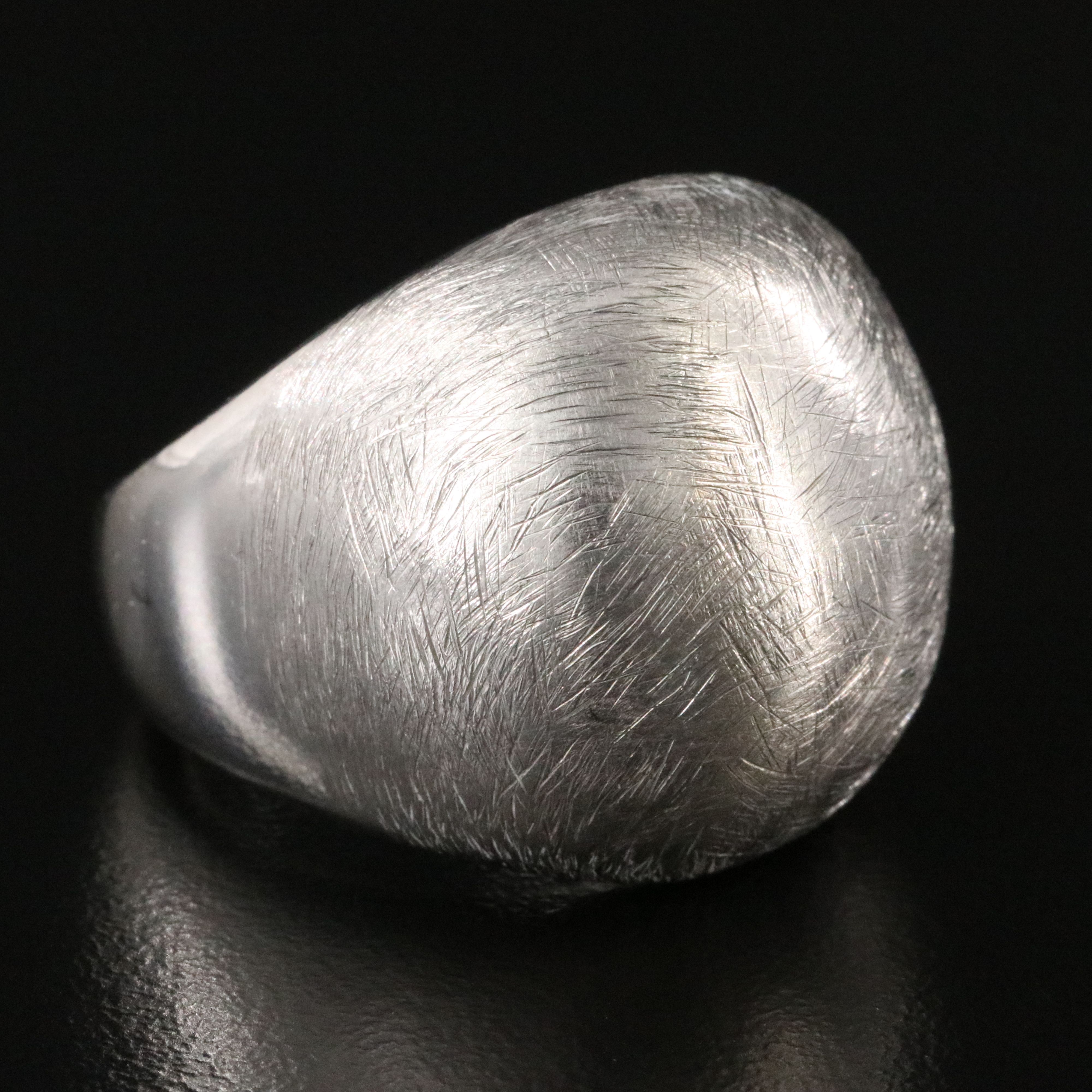 Sterling Dome Ring with Brushed Finish