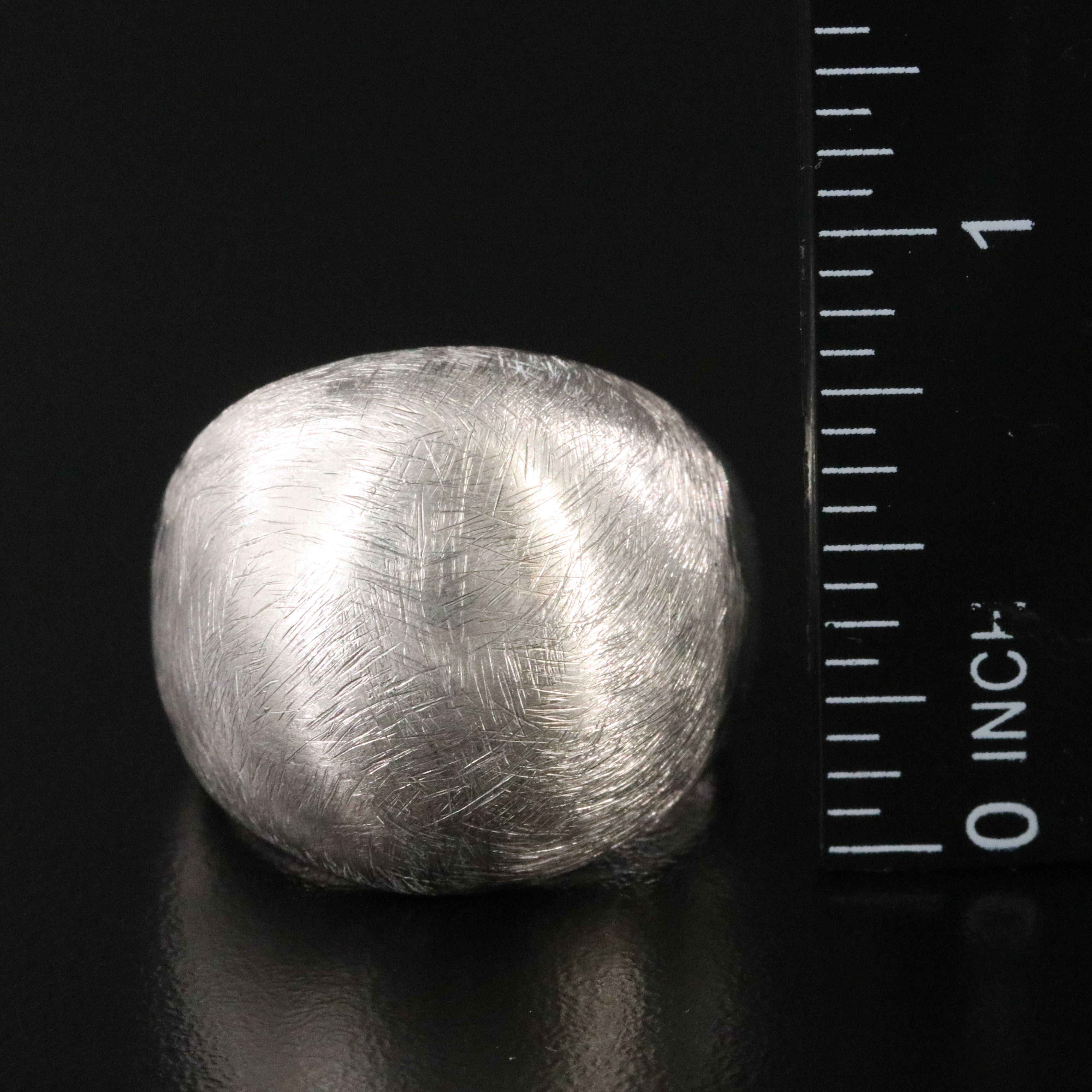 Sterling Dome Ring with Brushed Finish