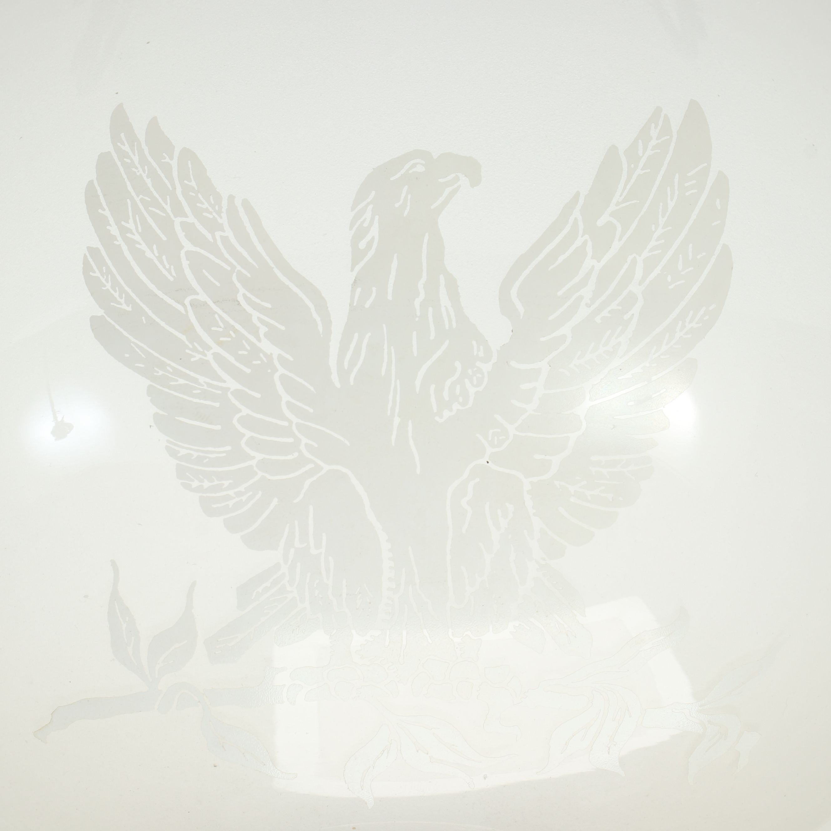 Federal Theme Etched Satin Glass Semi-Mount Ceiling Pendant Light