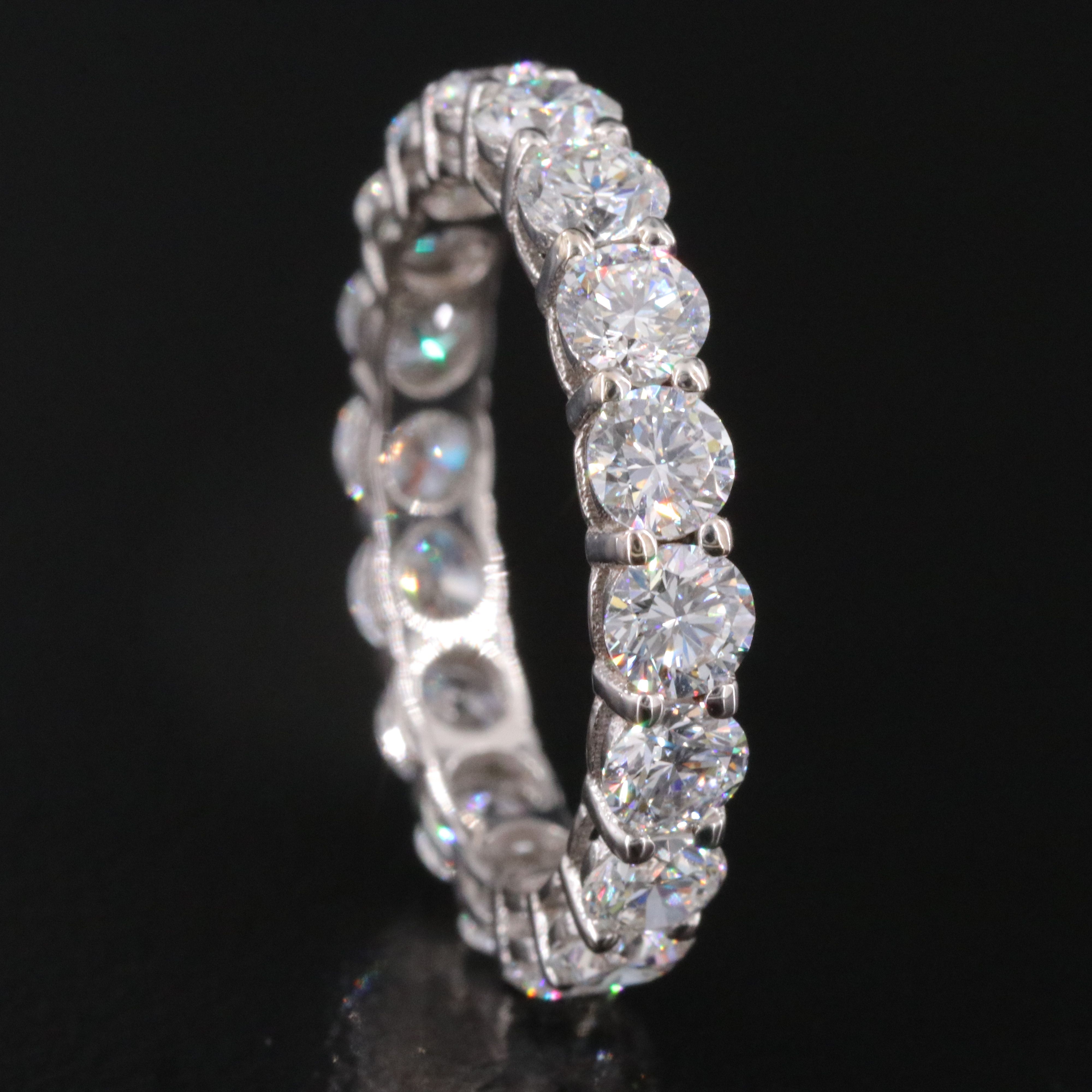 18K 3.24 CTW Lab Grown Diamond Eternity Band with IGI Jewelry Report