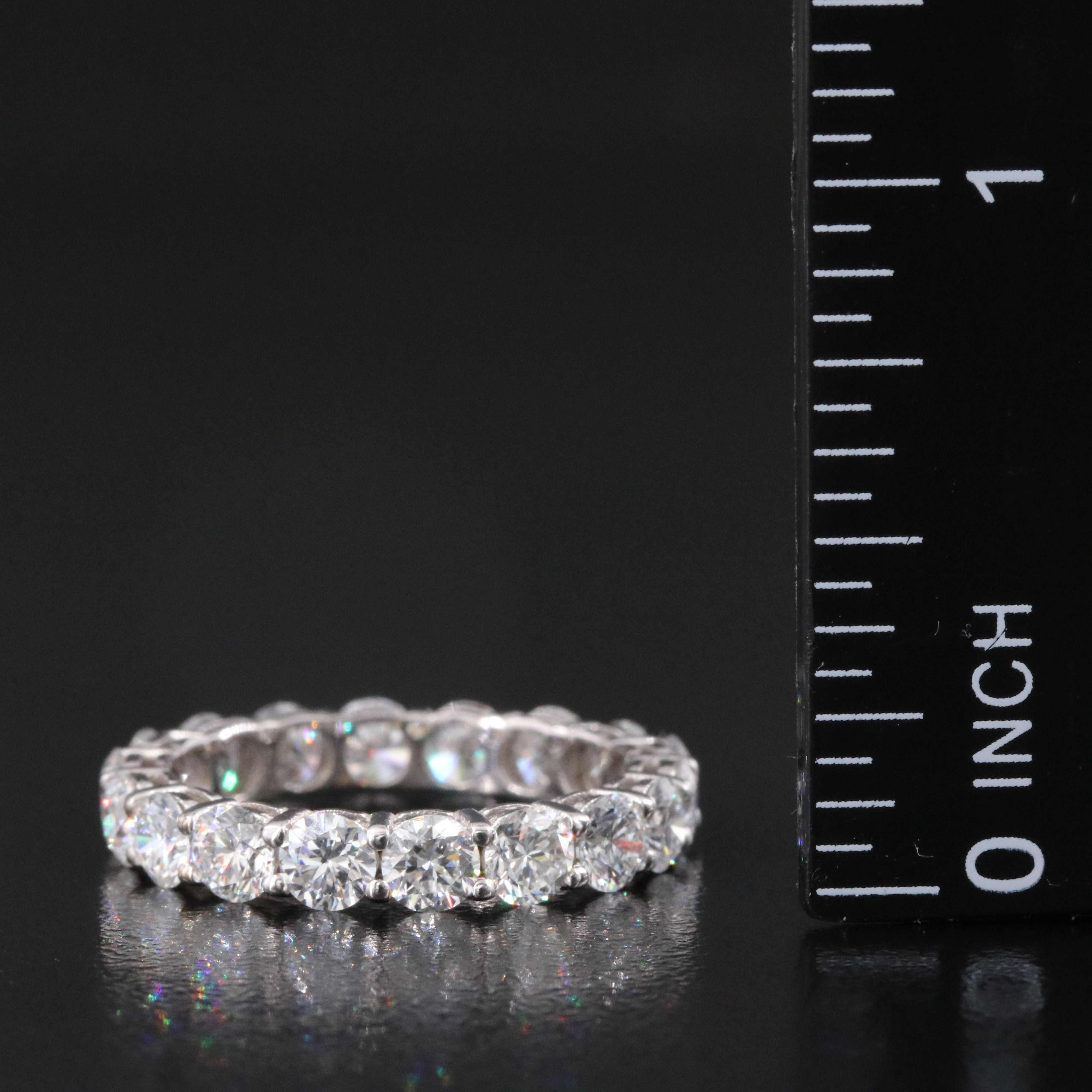 18K 3.24 CTW Lab Grown Diamond Eternity Band with IGI Jewelry Report