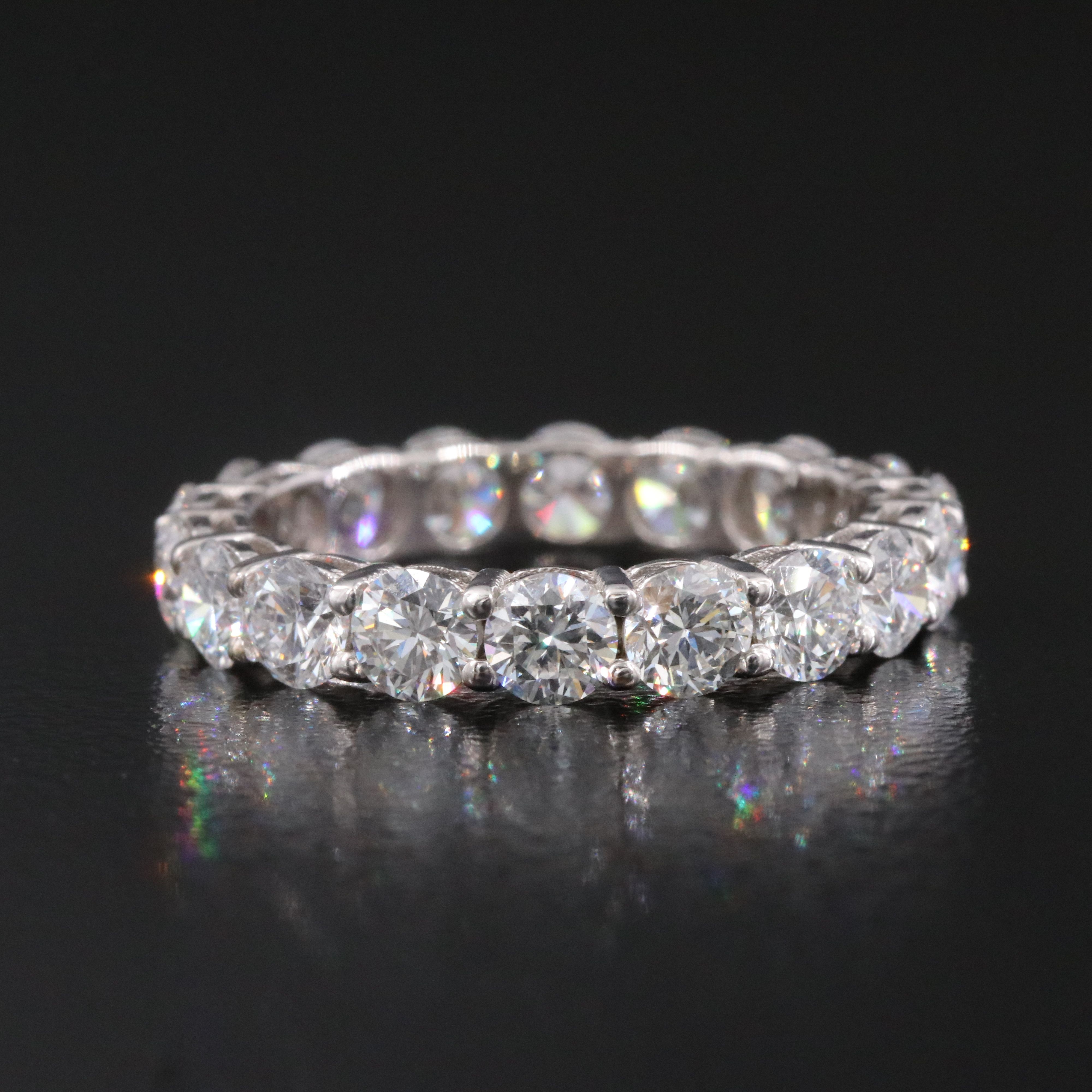 18K 3.24 CTW Lab Grown Diamond Eternity Band with IGI Jewelry Report