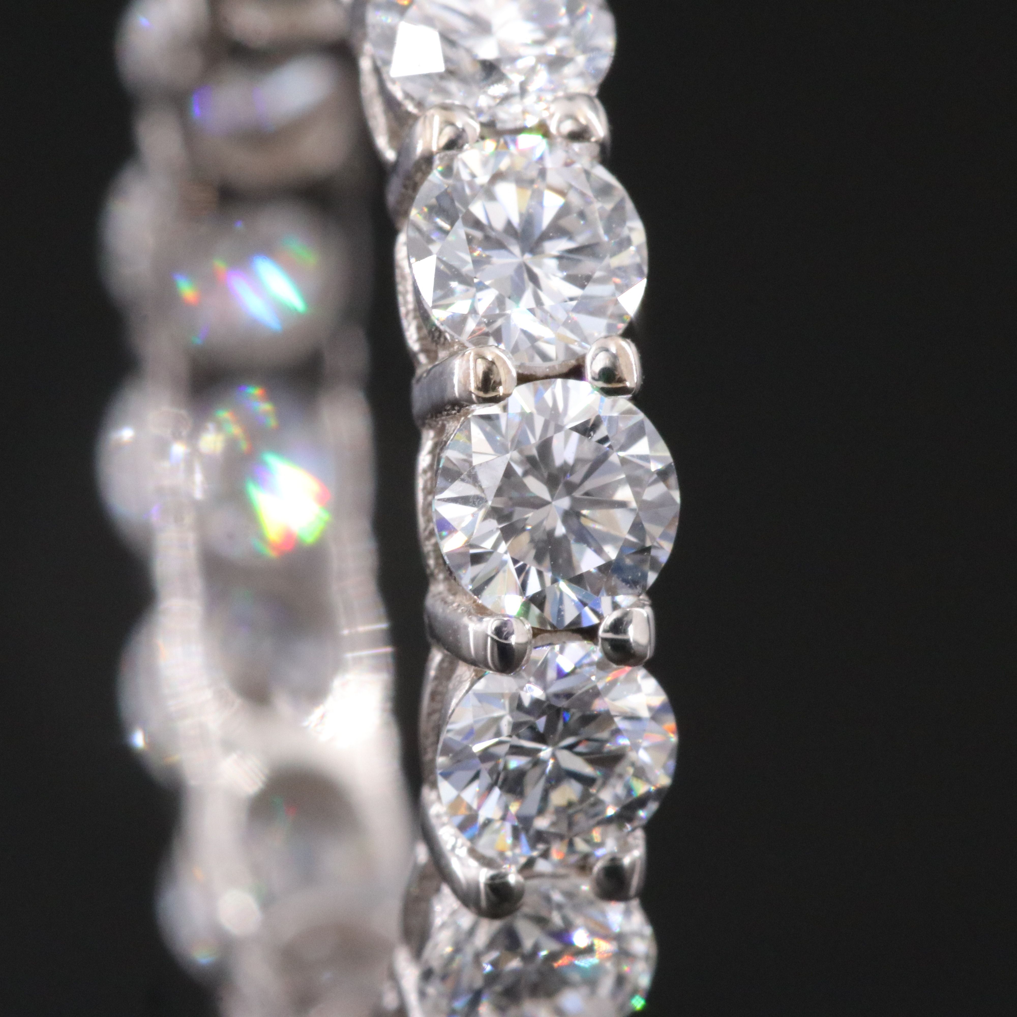 18K 3.24 CTW Lab Grown Diamond Eternity Band with IGI Jewelry Report