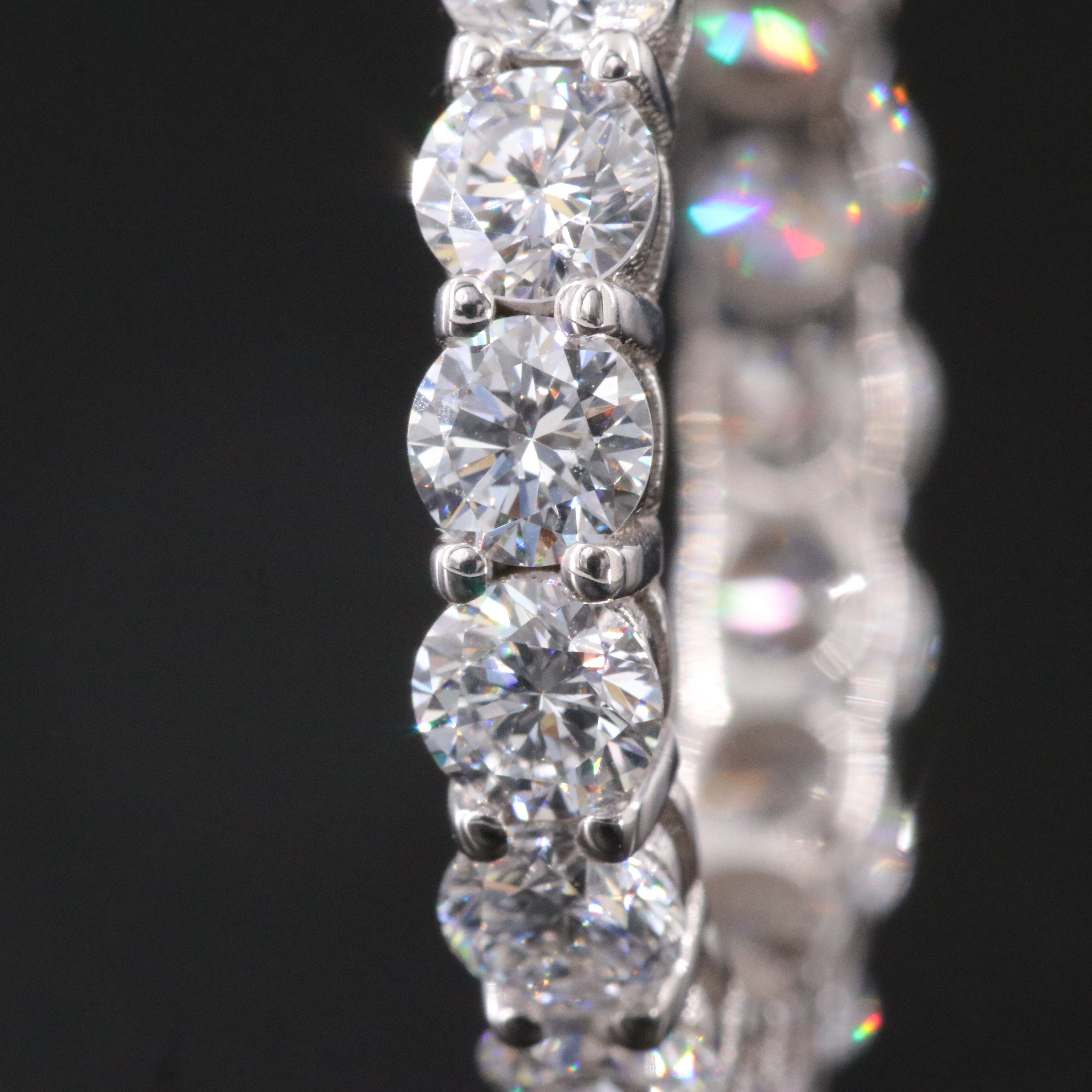 18K 3.24 CTW Lab Grown Diamond Eternity Band with IGI Jewelry Report