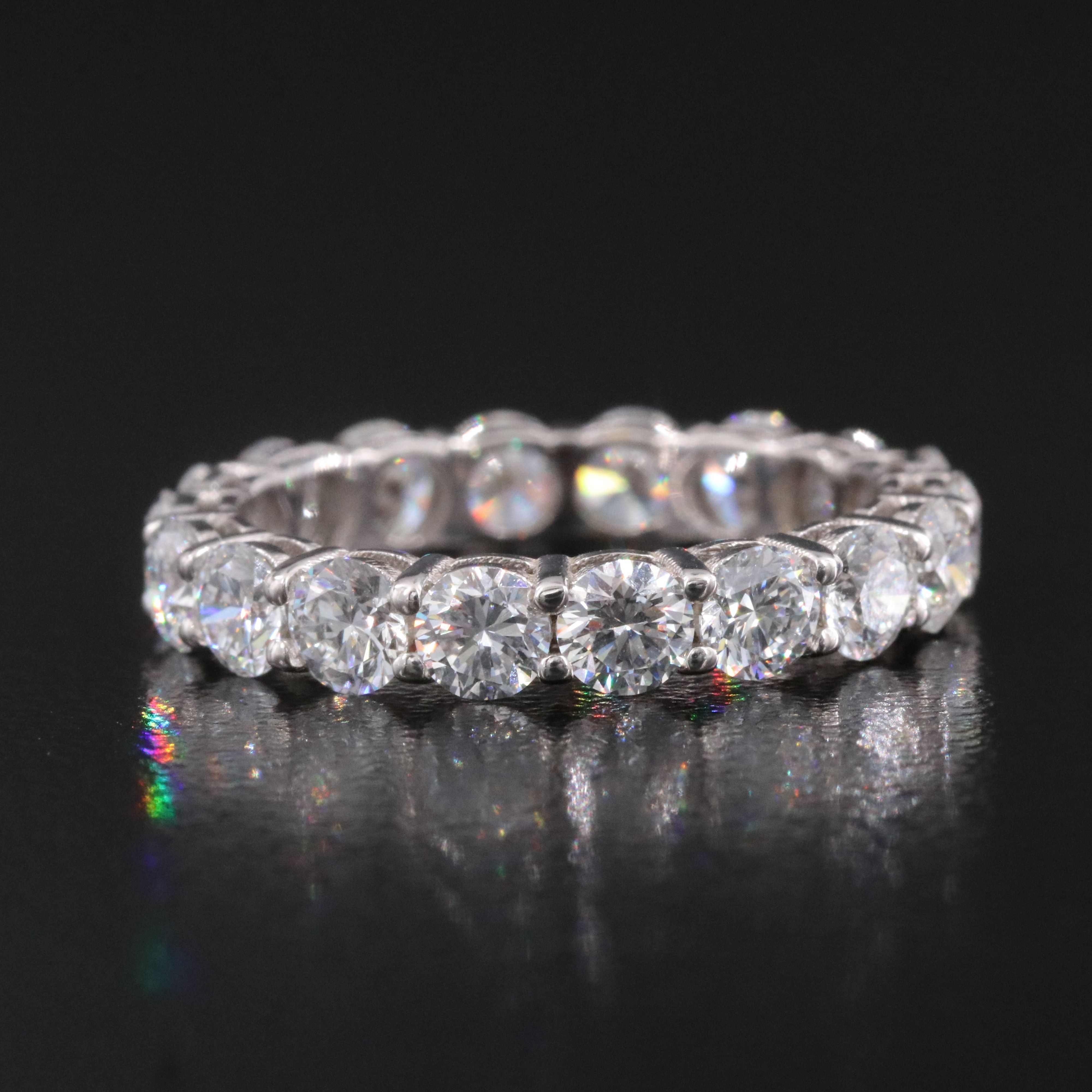 18K 3.24 CTW Lab Grown Diamond Eternity Band with IGI Jewelry Report