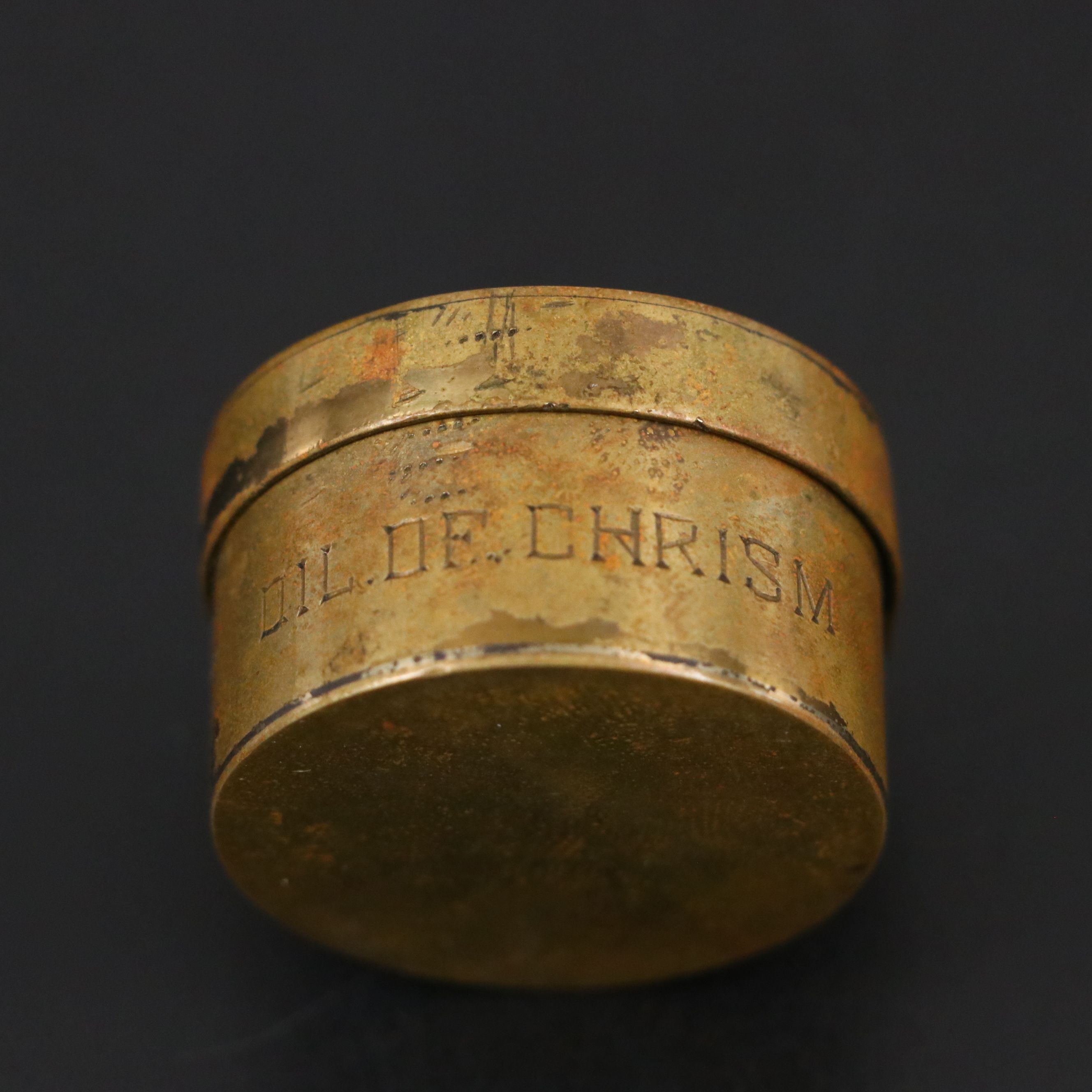 Gorham Sterling Silver Communion Chalice and Paten with Brass Finish Chrismatory