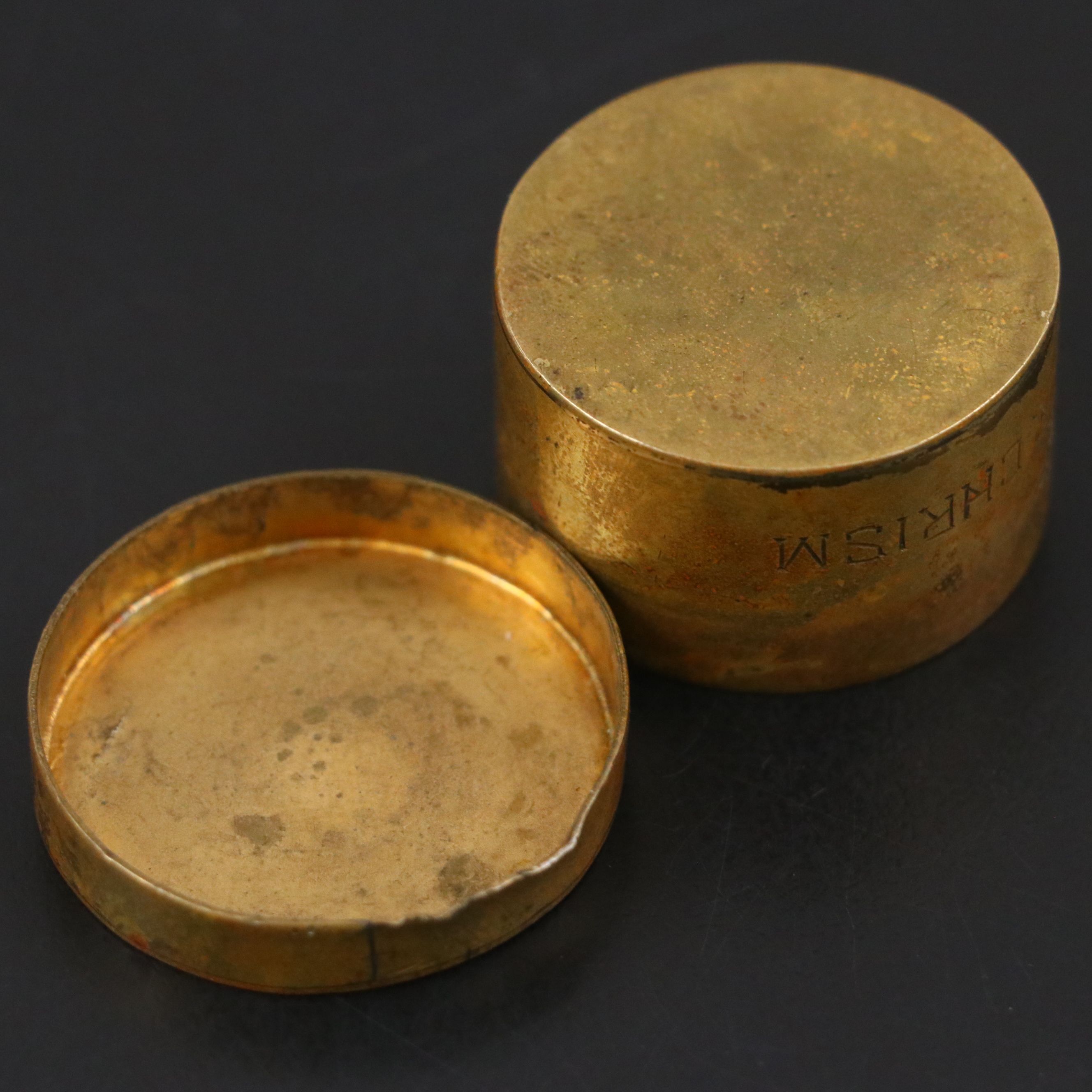 Gorham Sterling Silver Communion Chalice and Paten with Brass Finish Chrismatory