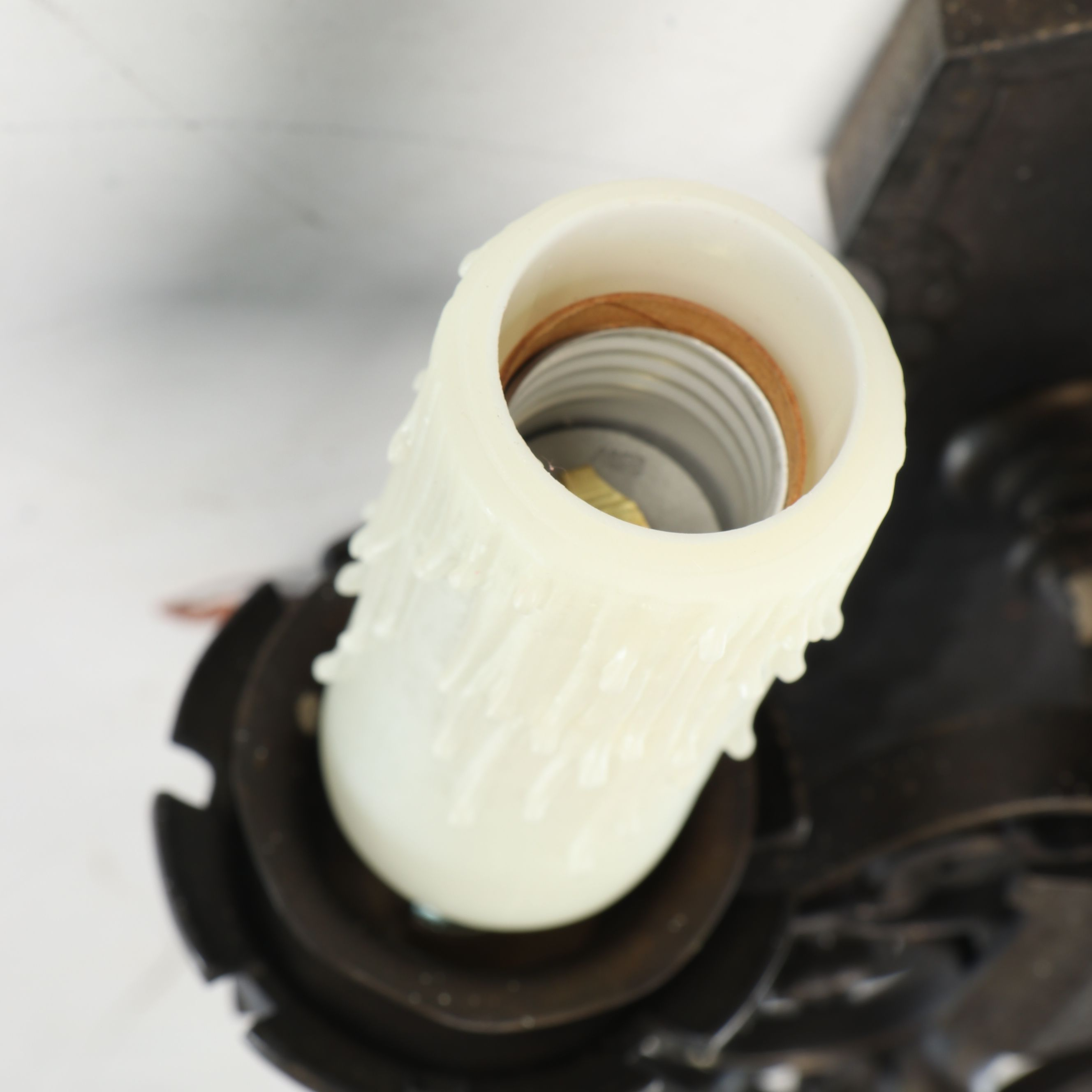 Pair of Gothic Revival Style Brass Wall Sconces