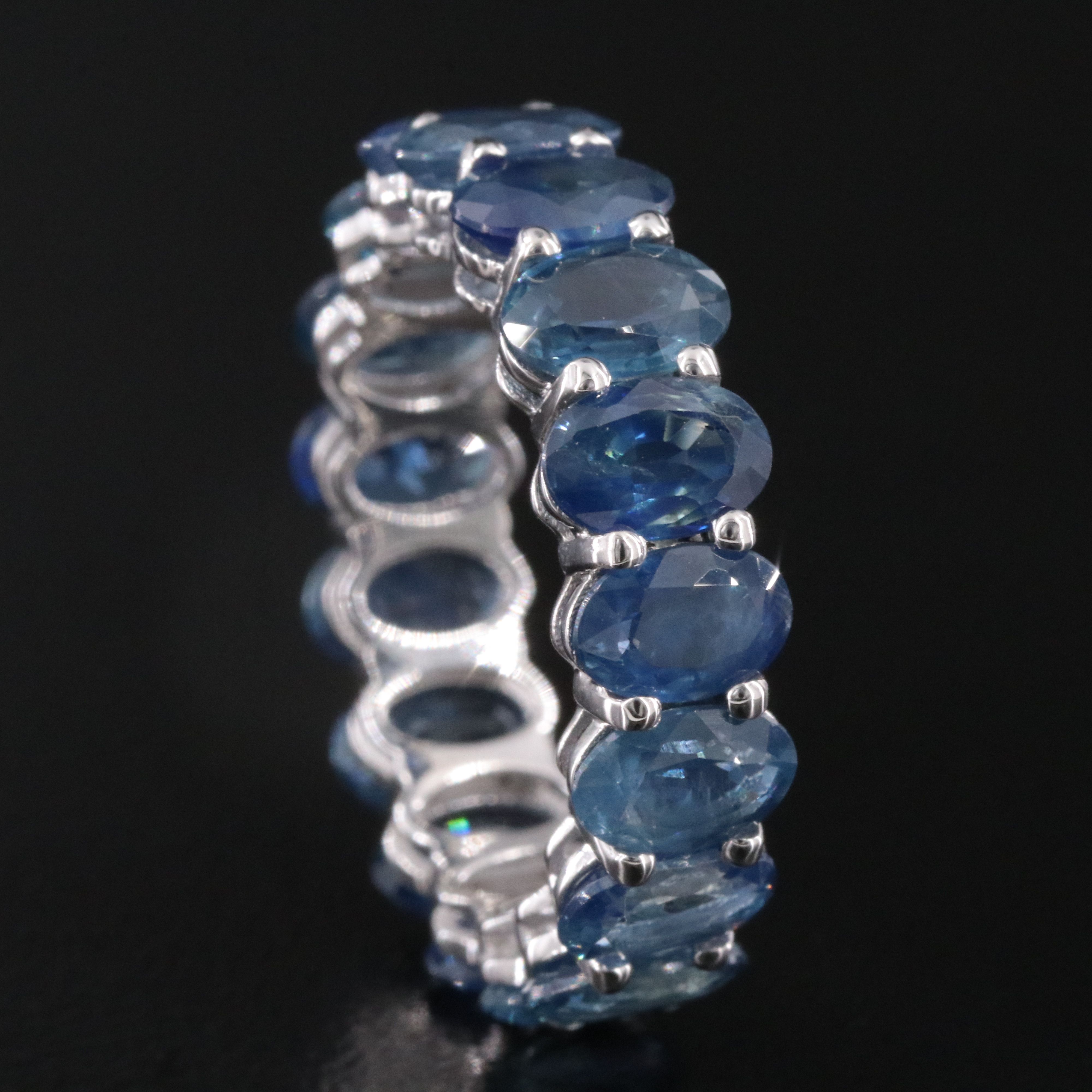 14K 8.26 CTW Sapphire Eternity Band with IGI Jewelry Report
