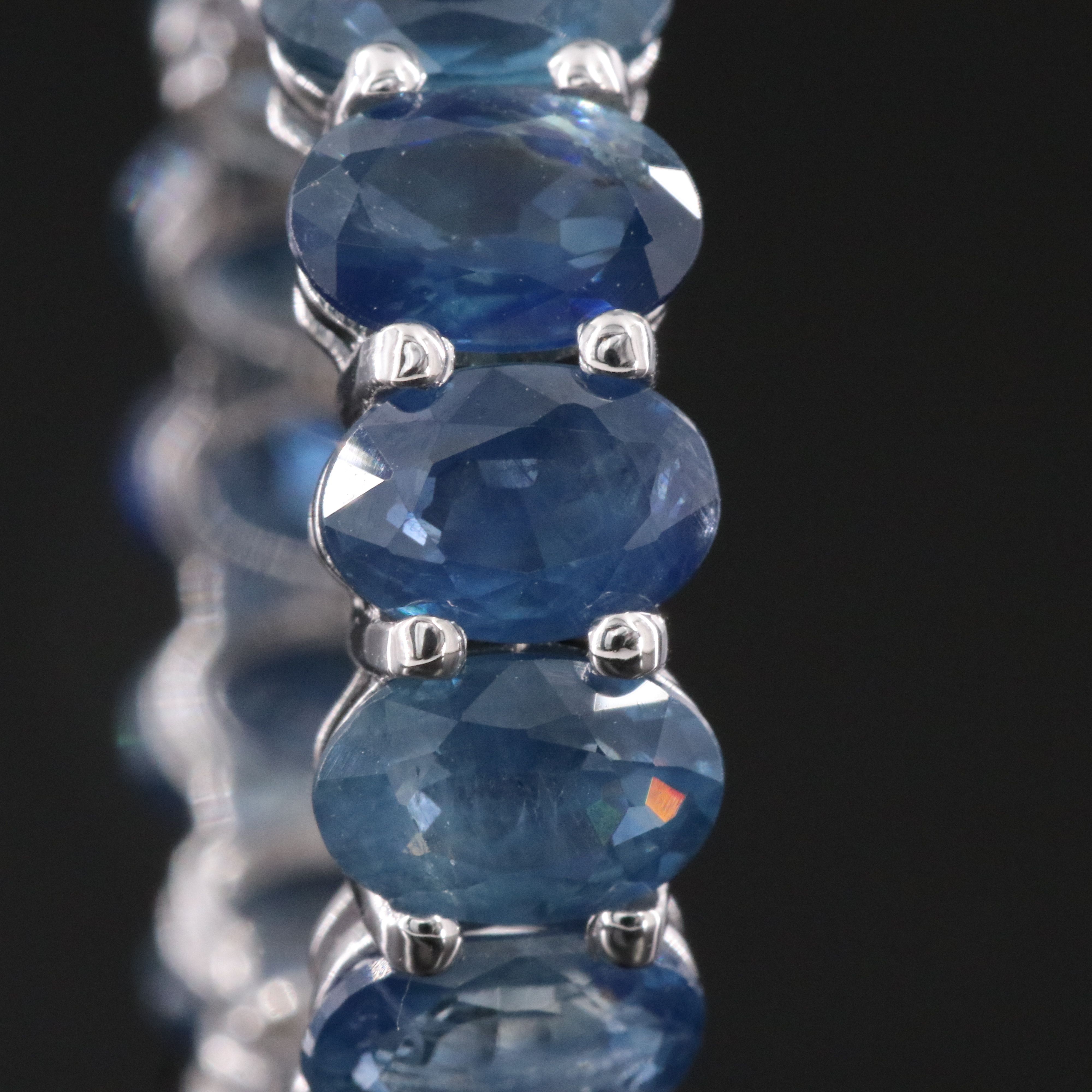 14K 8.26 CTW Sapphire Eternity Band with IGI Jewelry Report