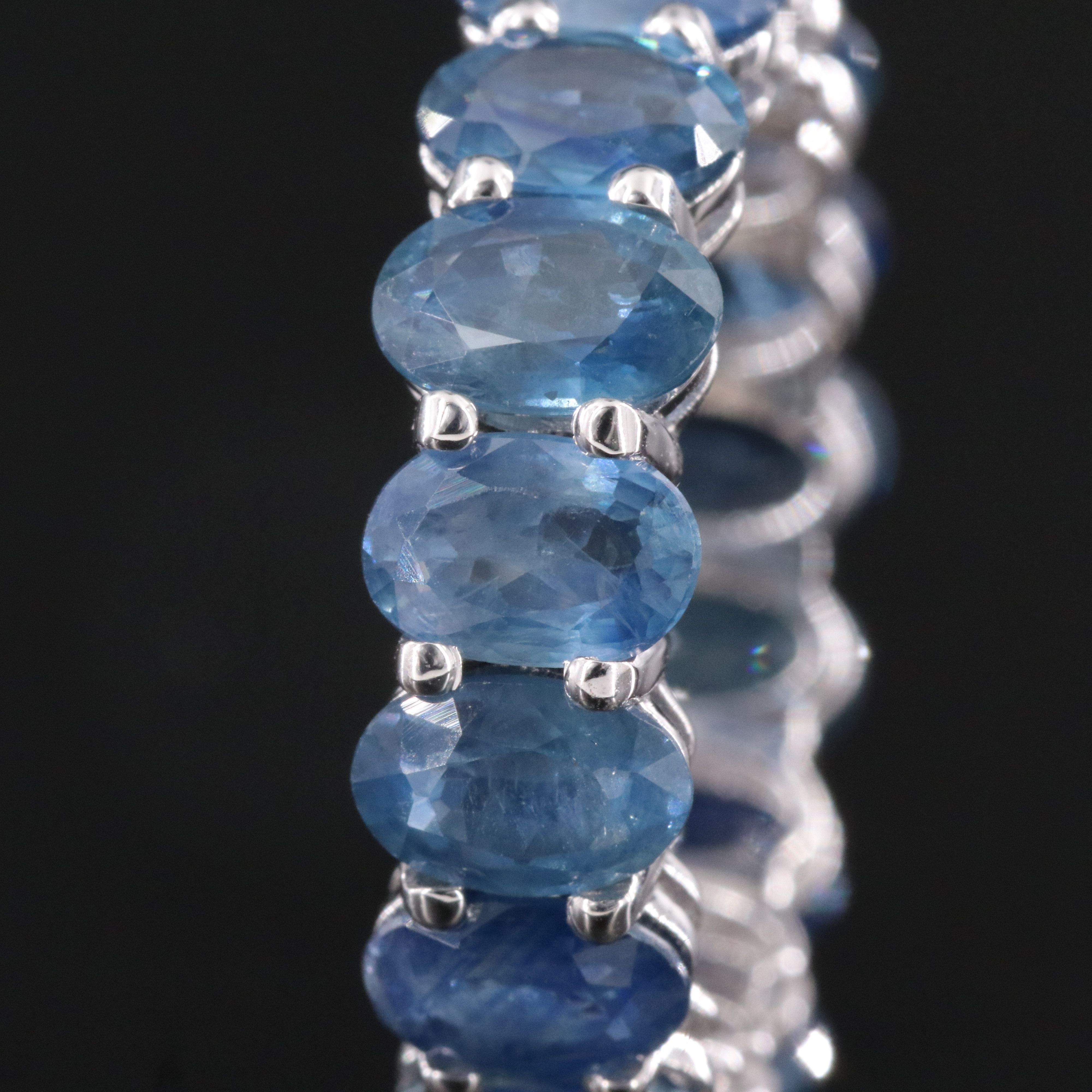 14K 8.26 CTW Sapphire Eternity Band with IGI Jewelry Report