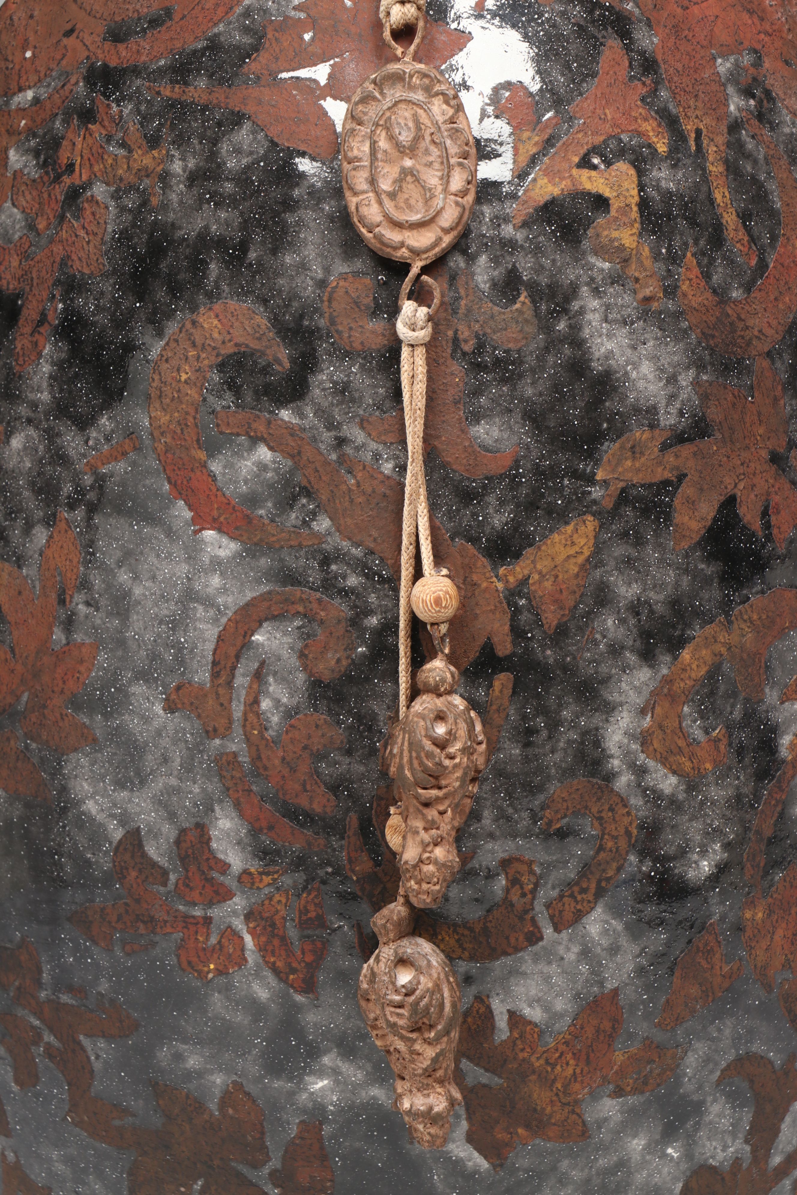 Gunmetal Glaze Bottleneck Vase with Wooden Centerpiece Bowl and More