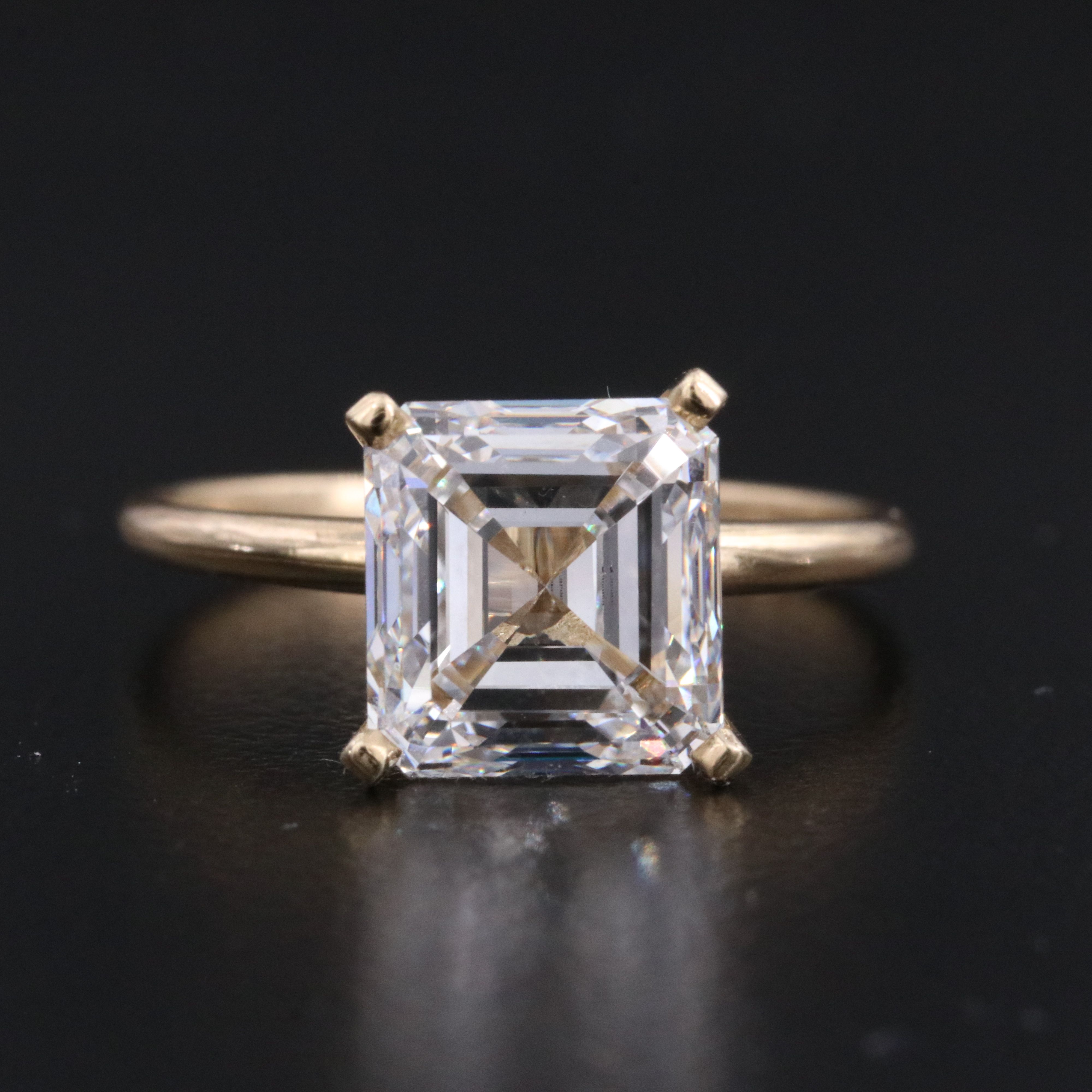 14K 4.00 CT Lab Grown Diamond Solitaire Ring with IGI Report