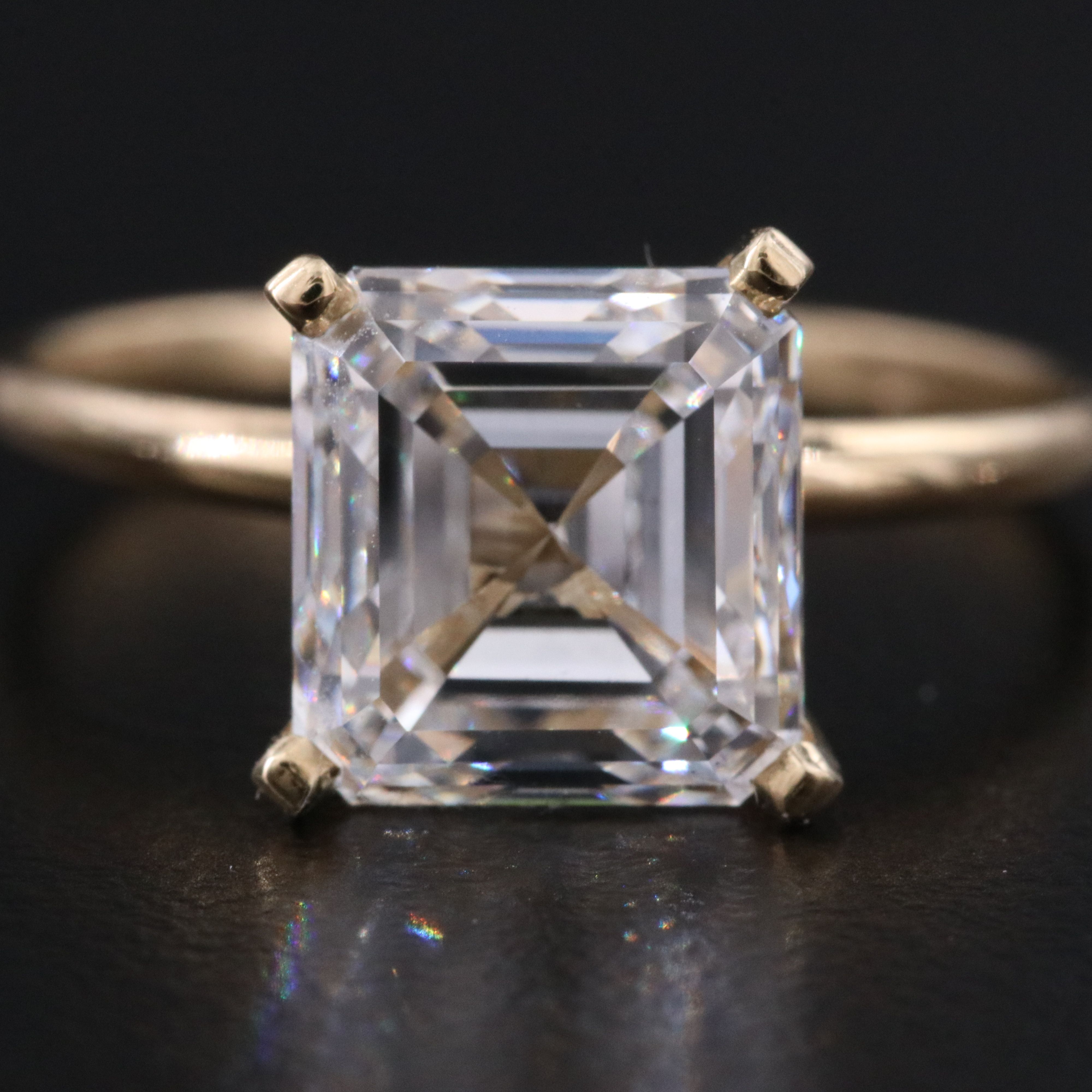 14K 4.00 CT Lab Grown Diamond Solitaire Ring with IGI Report