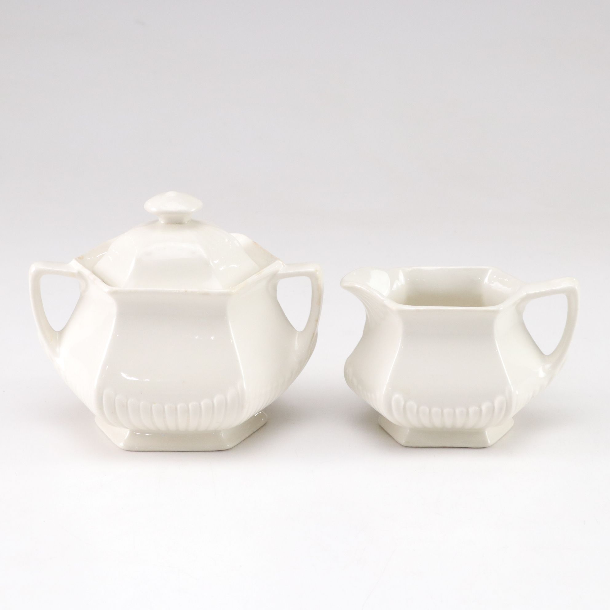 Crate & Barrel "Autumn Leaf" Plates with Adams & Sons "Empress" Creamer & Sugar