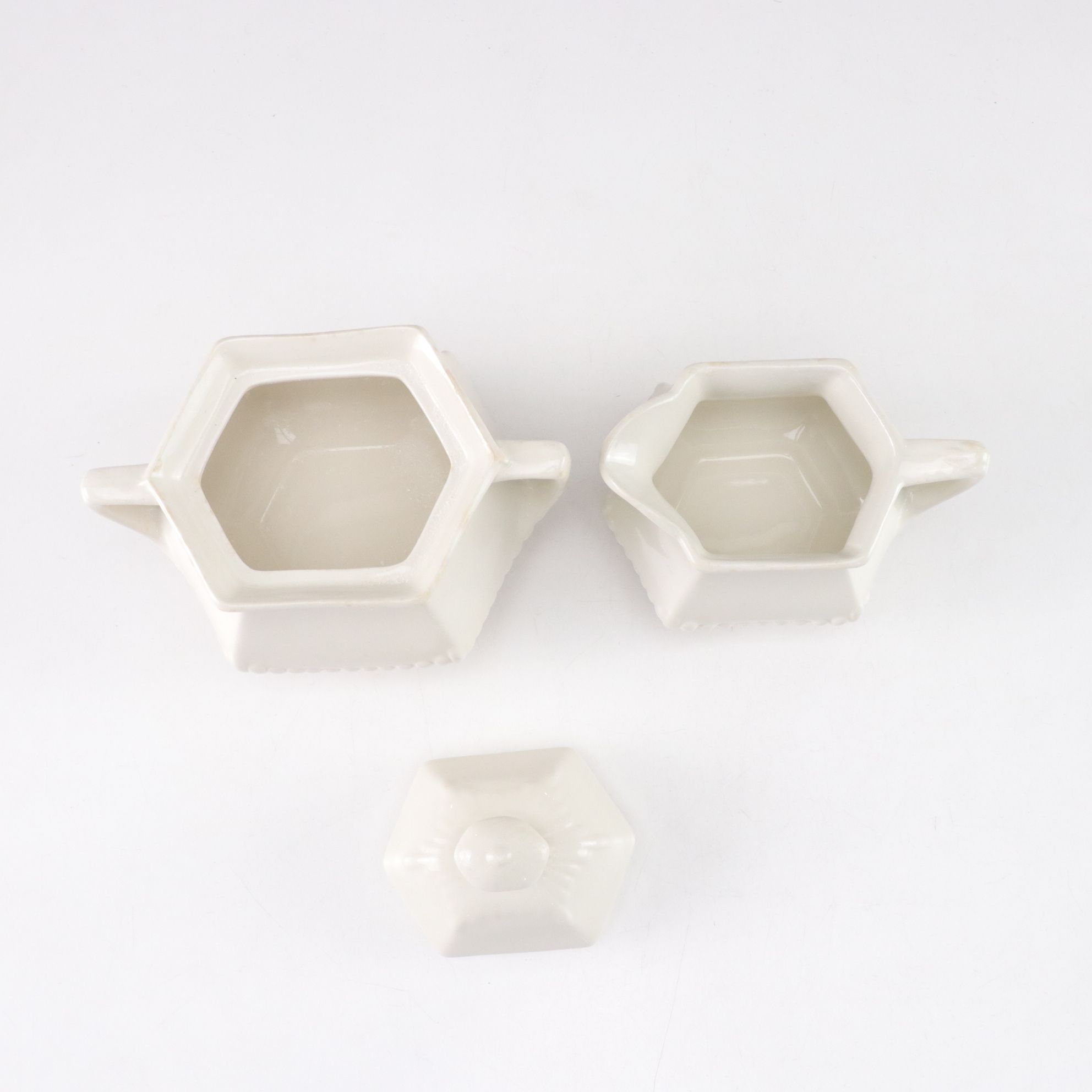 Crate & Barrel "Autumn Leaf" Plates with Adams & Sons "Empress" Creamer & Sugar