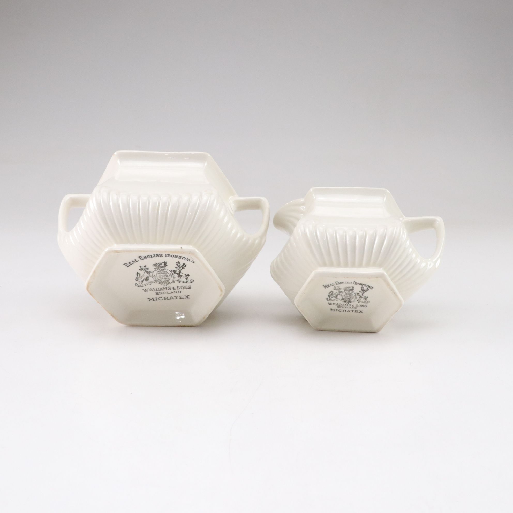 Crate & Barrel "Autumn Leaf" Plates with Adams & Sons "Empress" Creamer & Sugar