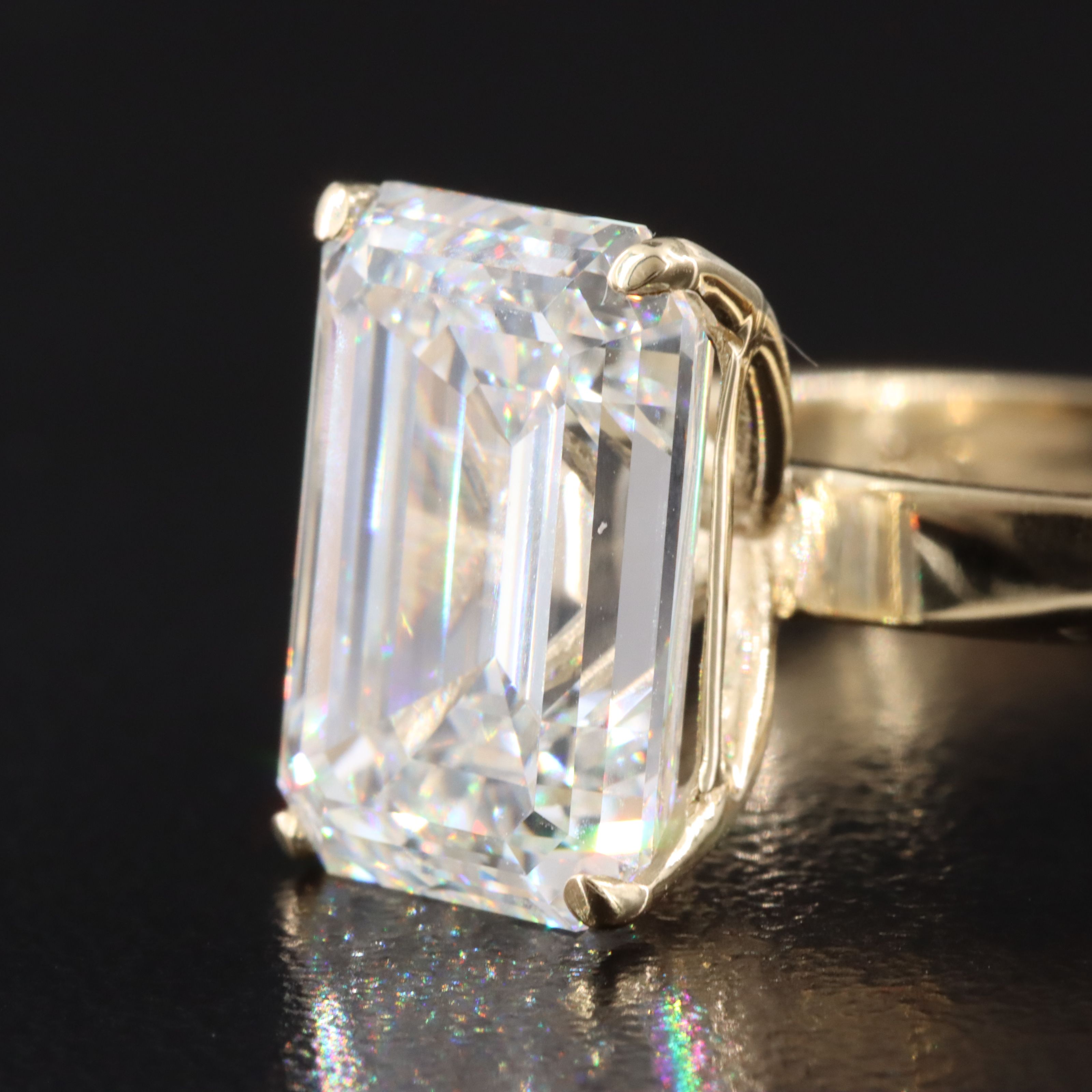 14K 7.09 CT Lab Grown Diamond Solitaire Ring with IGI Report