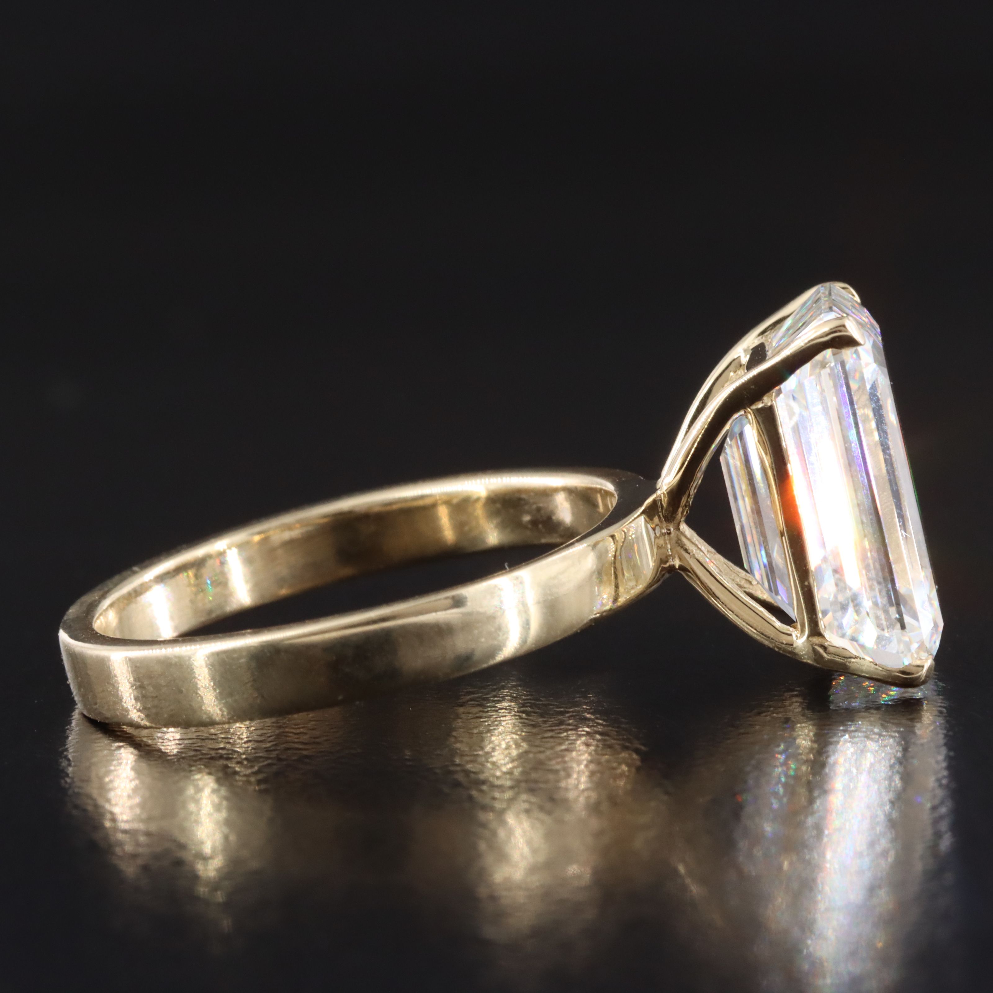 14K 7.09 CT Lab Grown Diamond Solitaire Ring with IGI Report