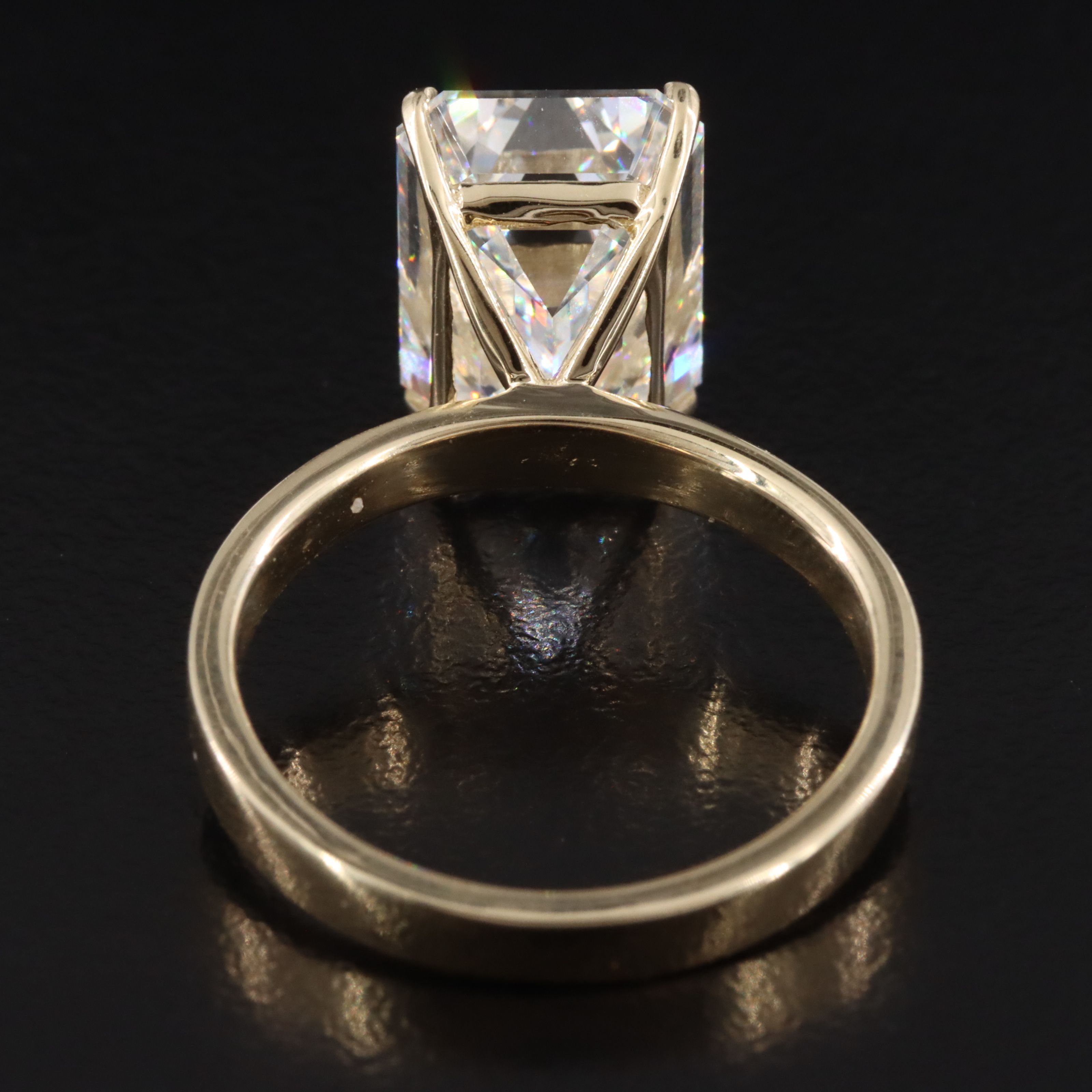 14K 7.09 CT Lab Grown Diamond Solitaire Ring with IGI Report