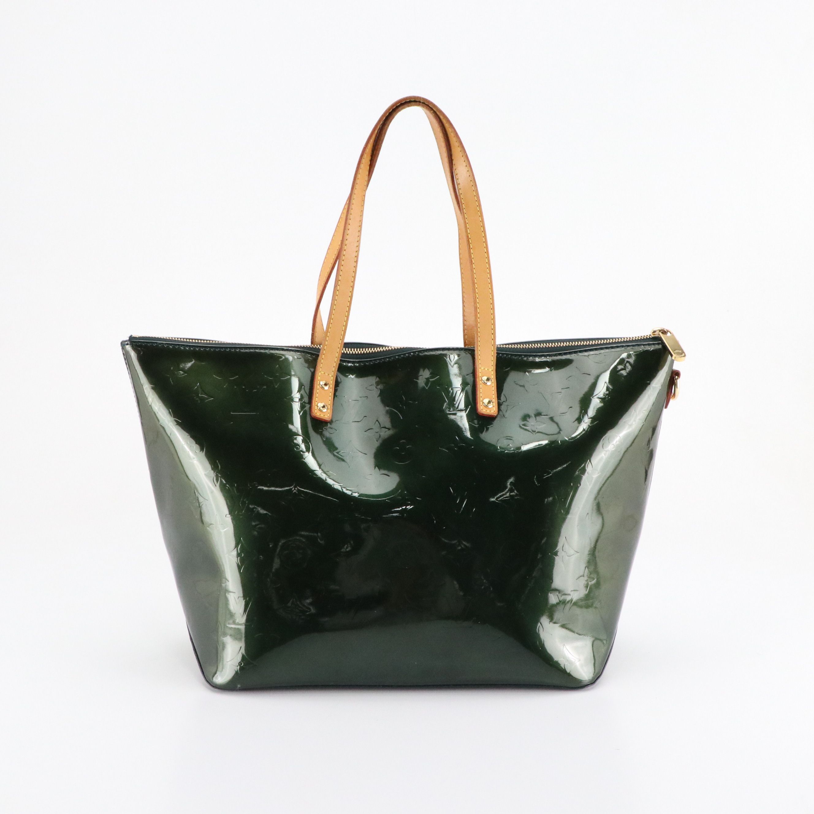 Louis Vuitton Bellevue GM Shoulder Bag in Green Monogram Vernis and Leather