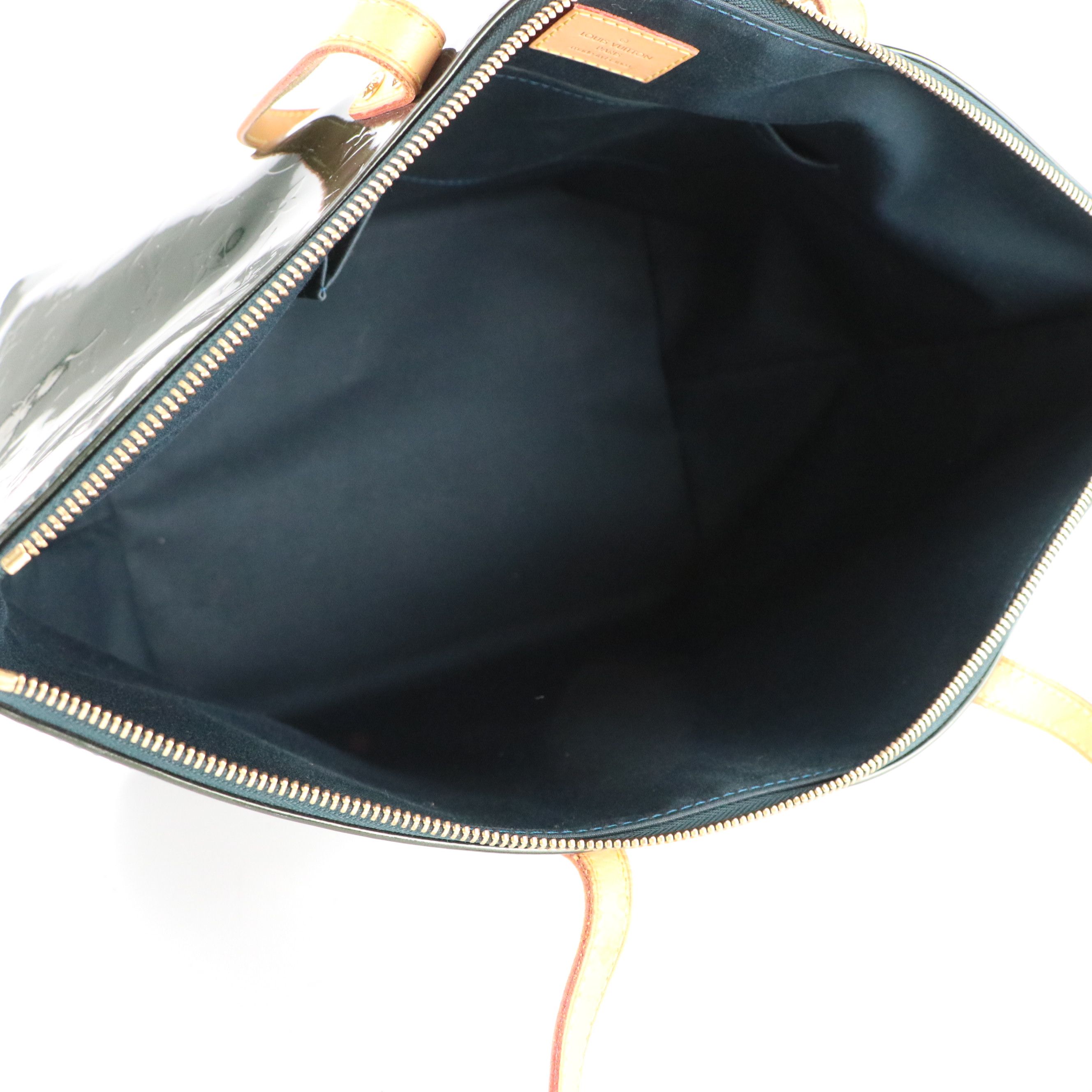 Louis Vuitton Bellevue GM Shoulder Bag in Green Monogram Vernis and Leather