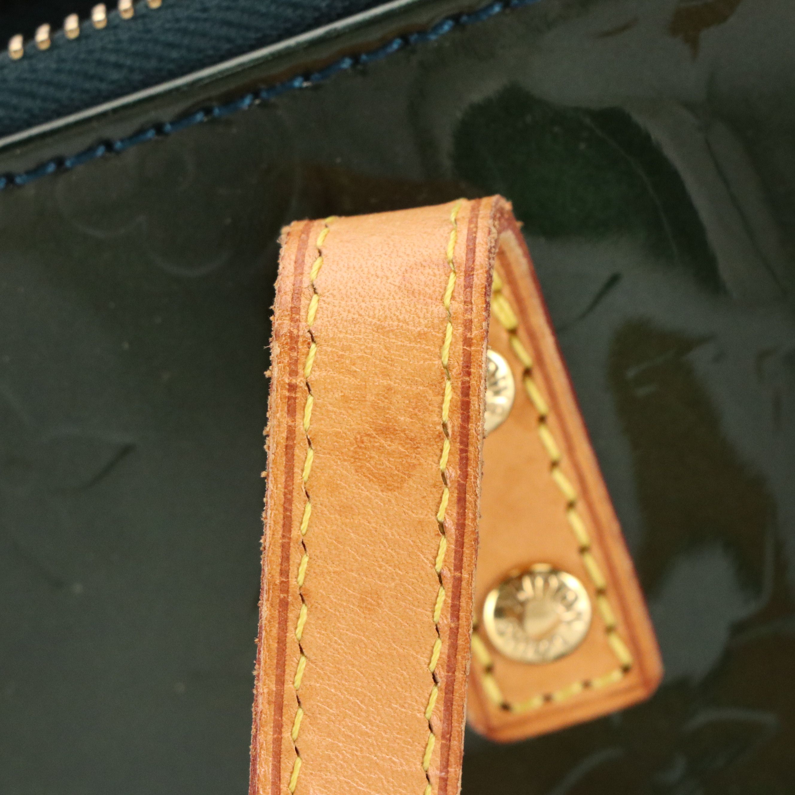 Louis Vuitton Bellevue GM Shoulder Bag in Green Monogram Vernis and Leather