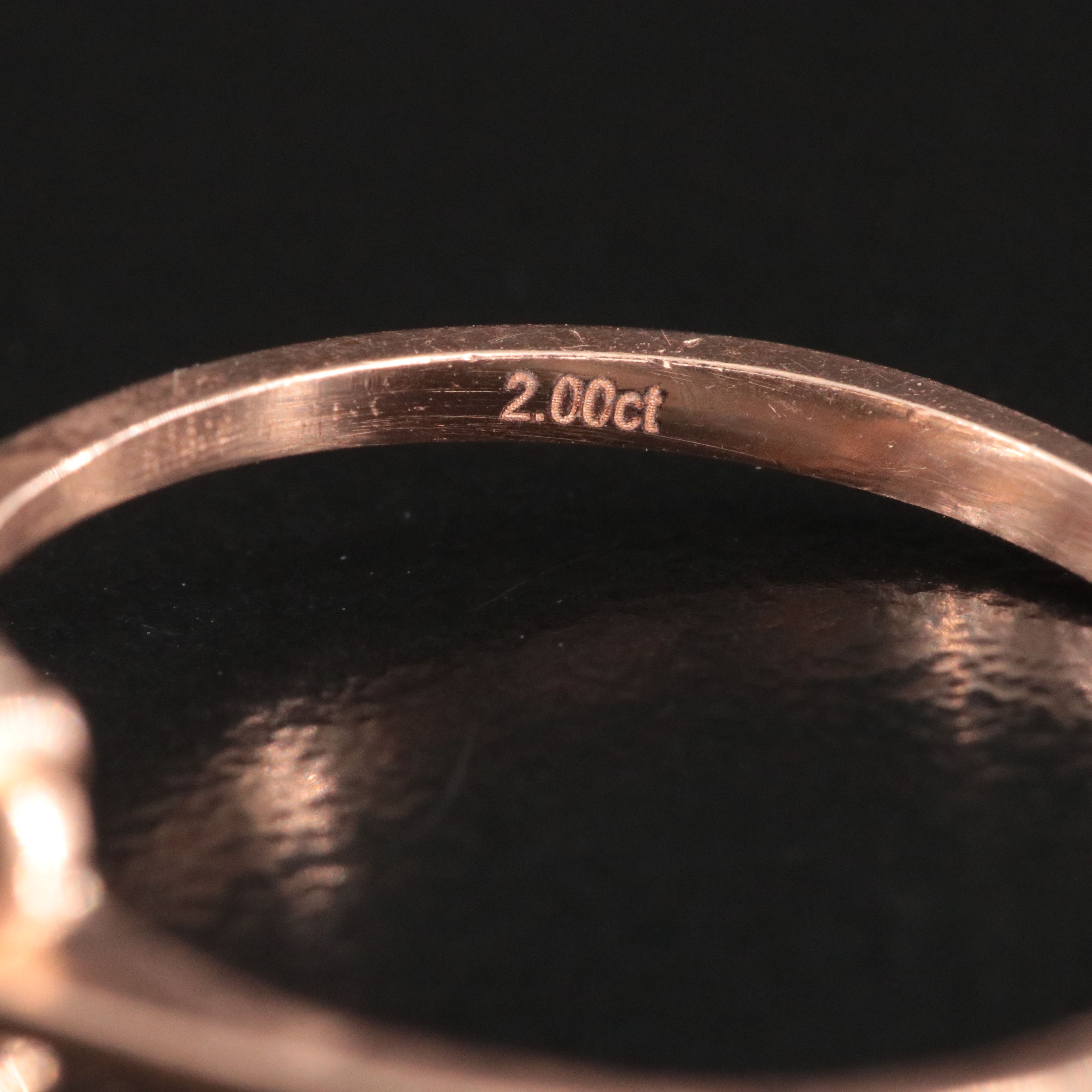 14K Rose Gold 1.94 CT Lab Grown Diamond Solitaire Ring