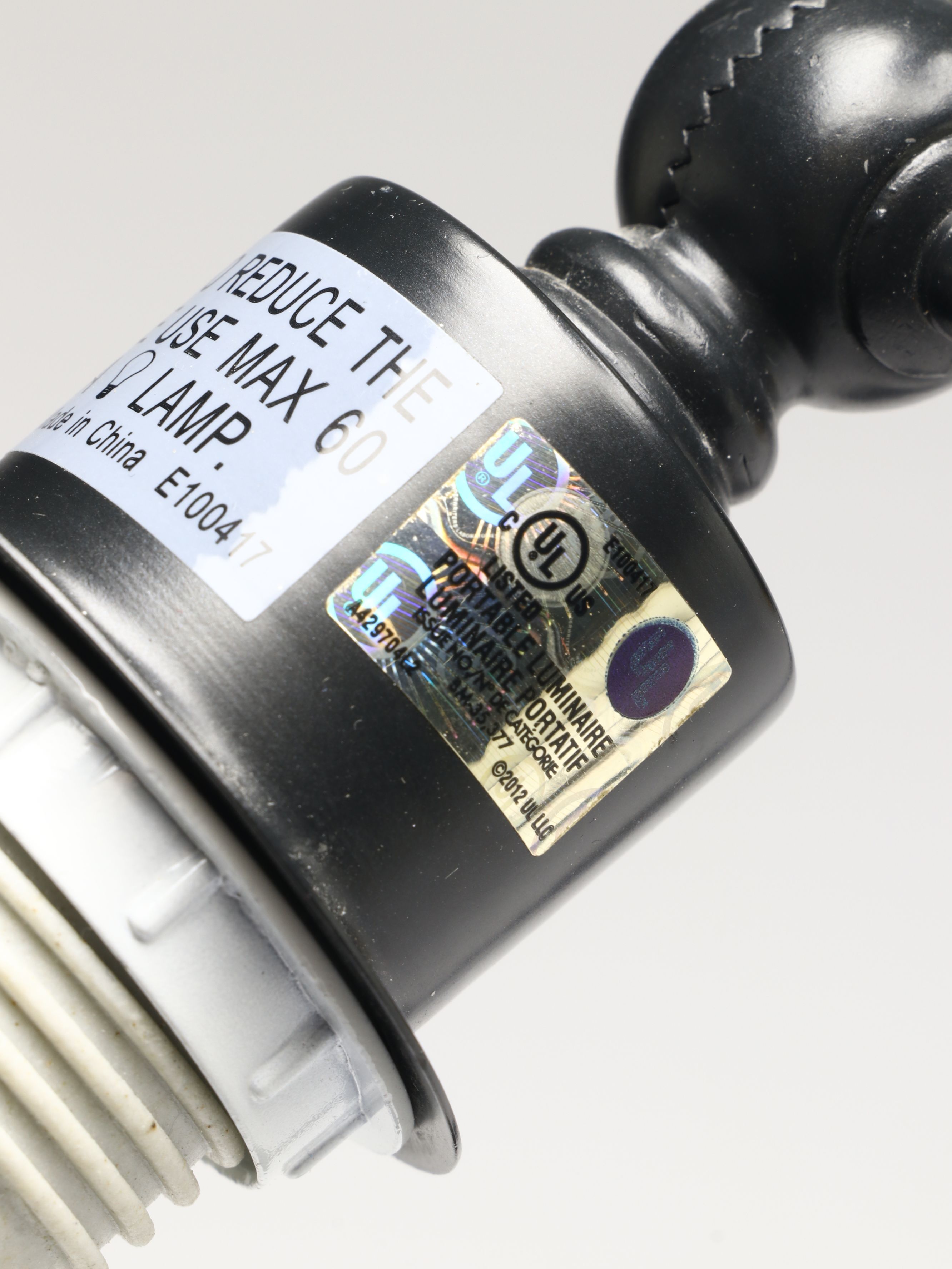 Arts & Crafts Style Accent Lamp with Mica Shade, Mercury Glass Candle Holders