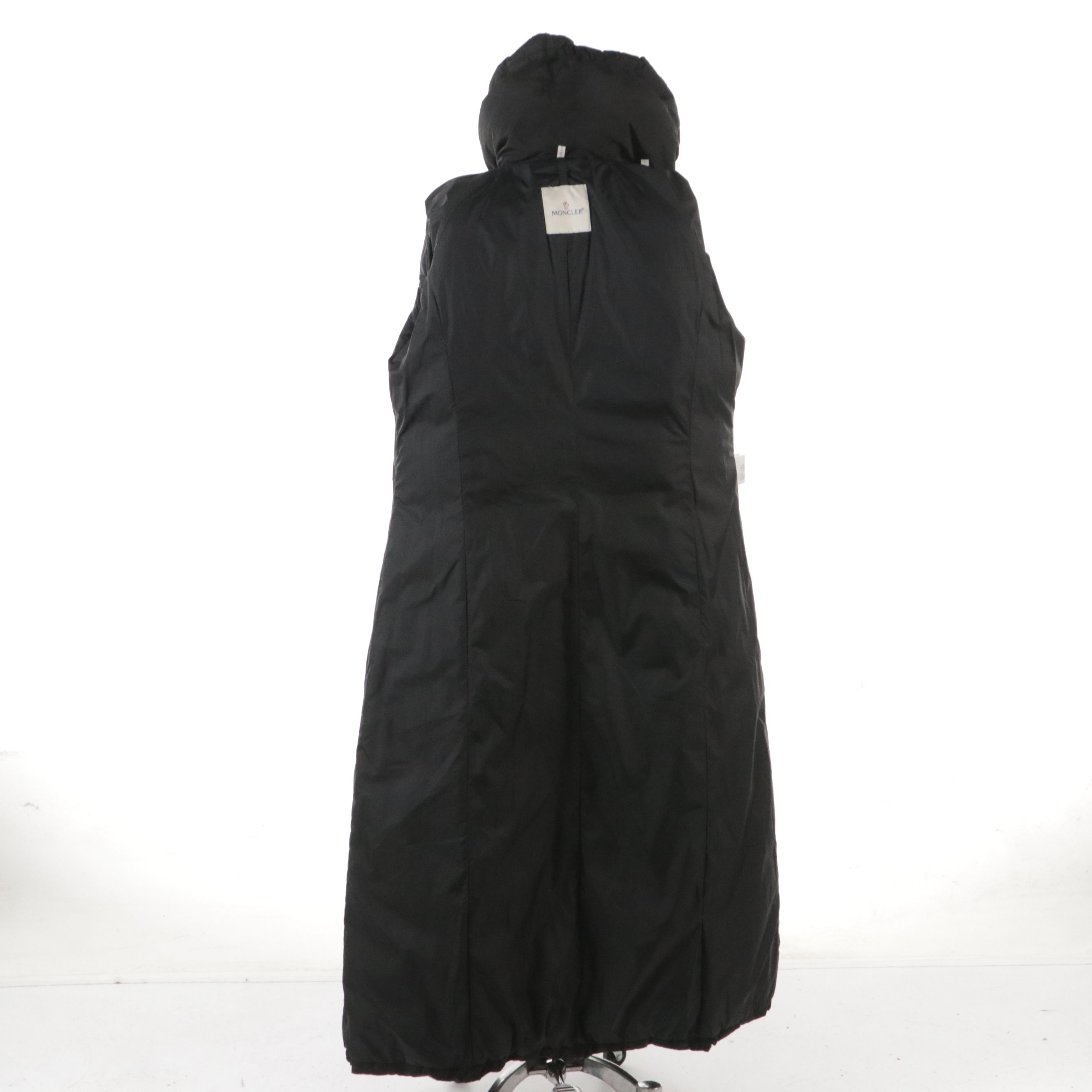Moncler Black Down Hooded Snap-Front Puffer Coat