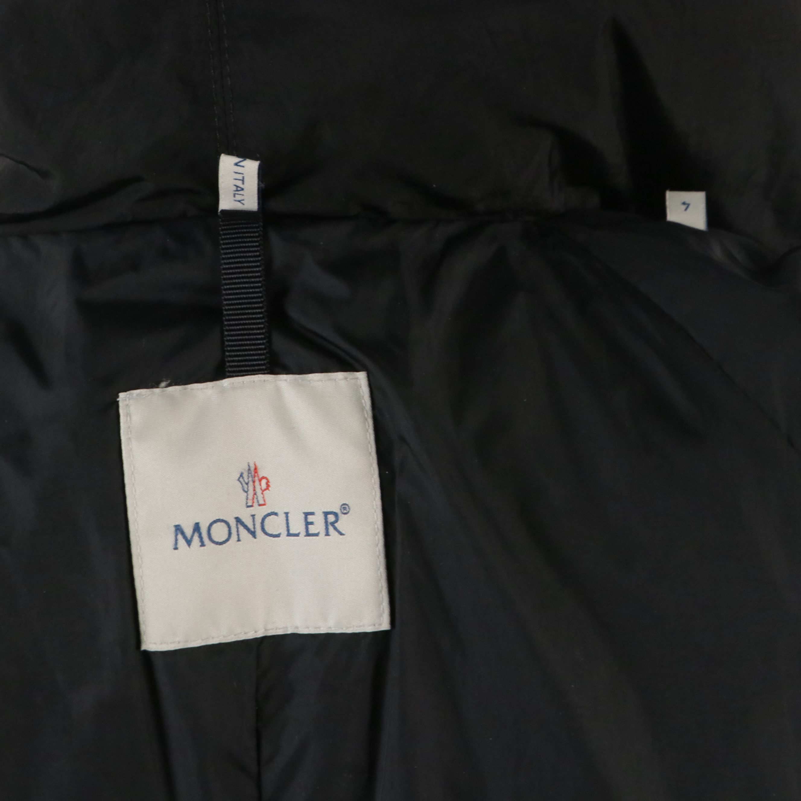 Moncler Black Down Hooded Snap-Front Puffer Coat
